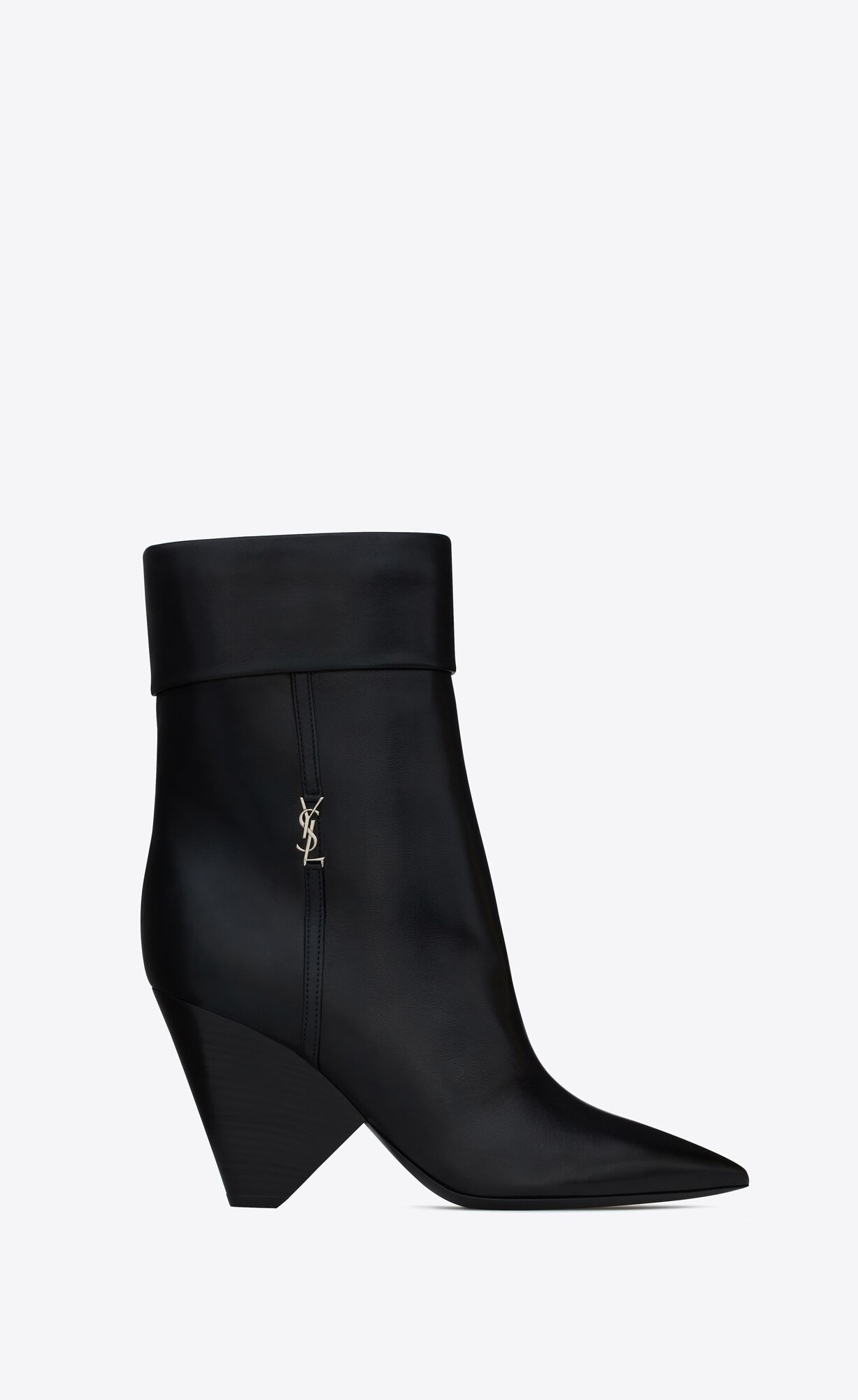 YSL Niki Booties In Smooth Leather Black | BTJHN0657