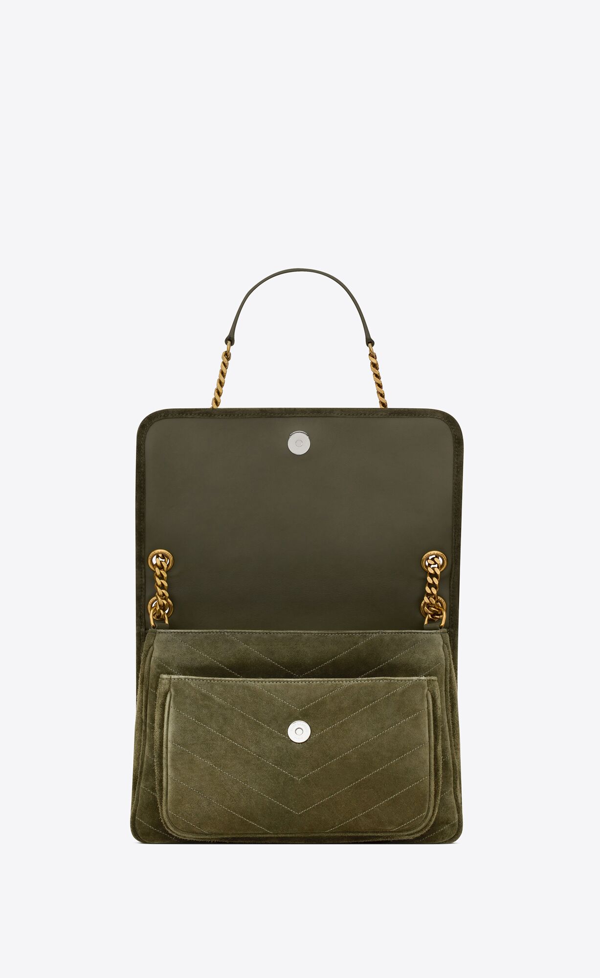 YSL Niki Medium In Suede Loden Green | NBDQC8421