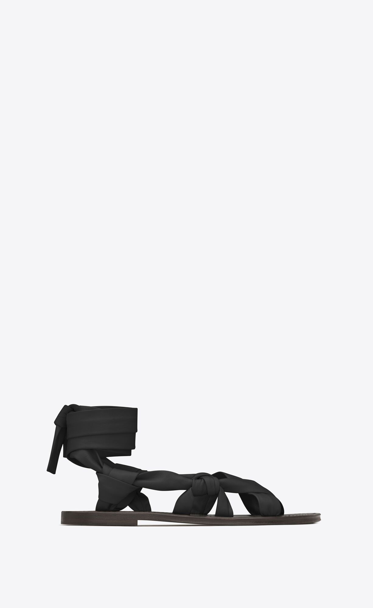 YSL Nolan Sandals In Smooth Leather Black | HVLEK8023