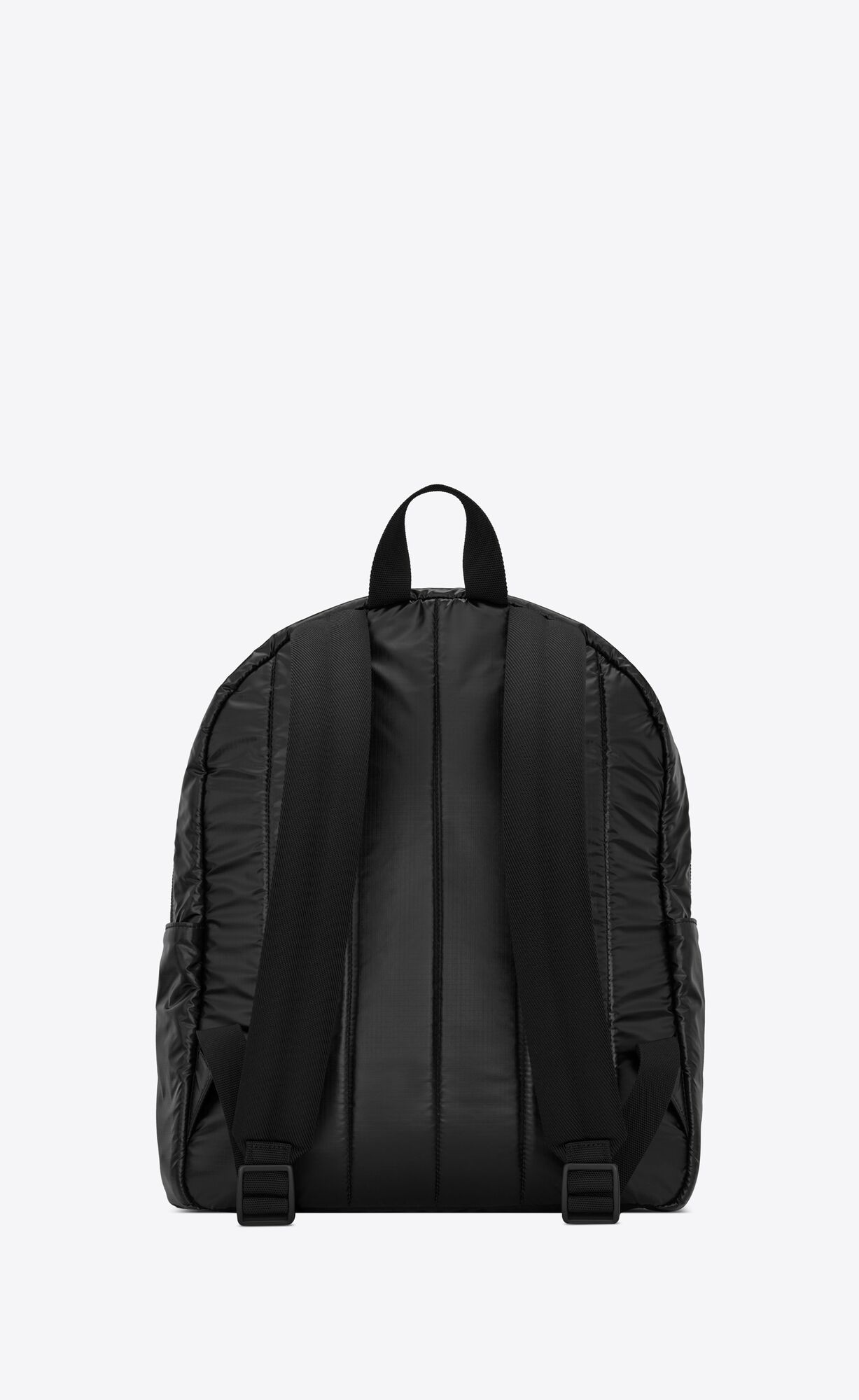 YSL Nuxx Backpack In Nylon Silver Black | ZOXND7948