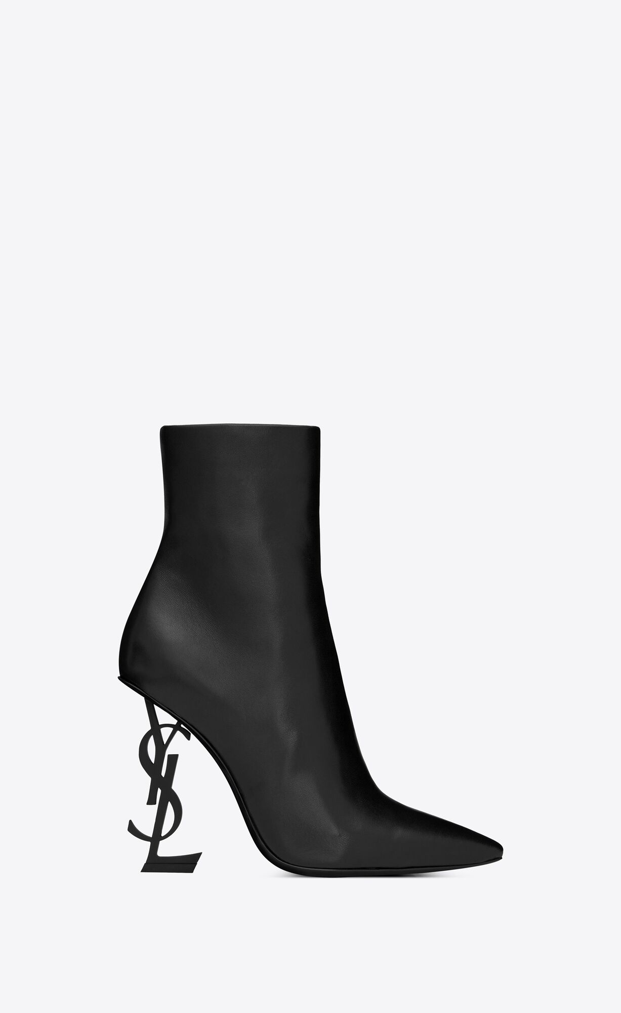 YSL Opyum Booties In Leather Black | ZKAGN9271