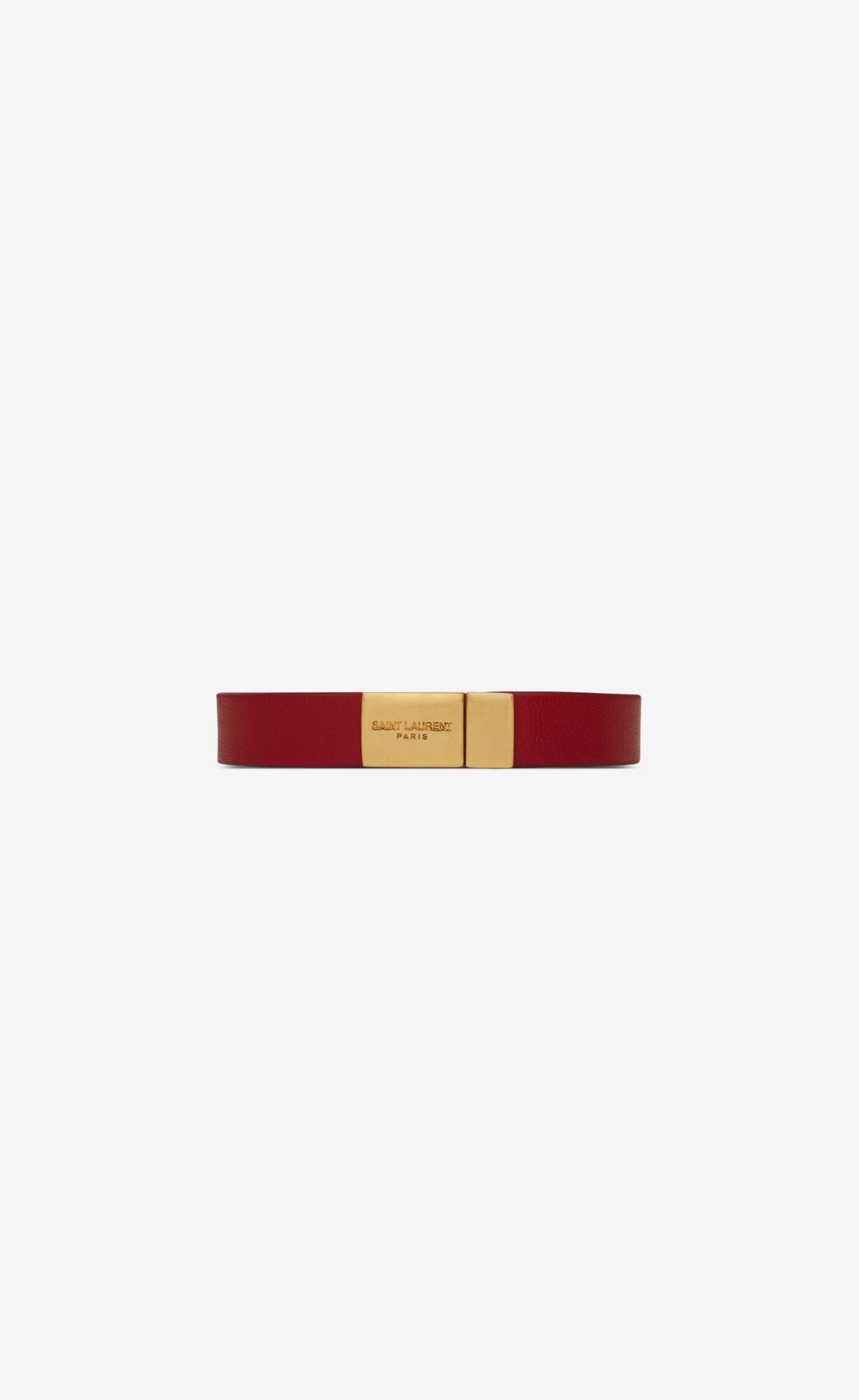 YSL Opyum Bracelet In Leather And Metal Rouge Eros | PLFRN9472