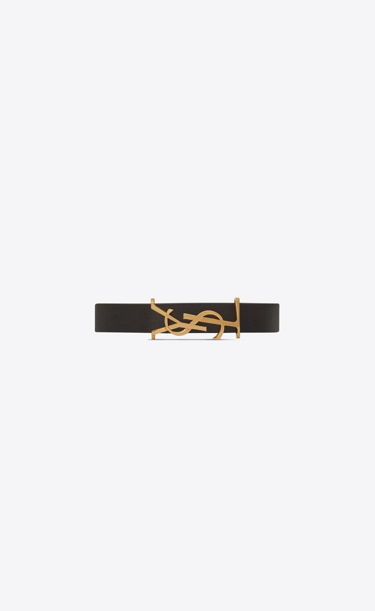 YSL Opyum Bracelet In Leather Black | ILOBT3495