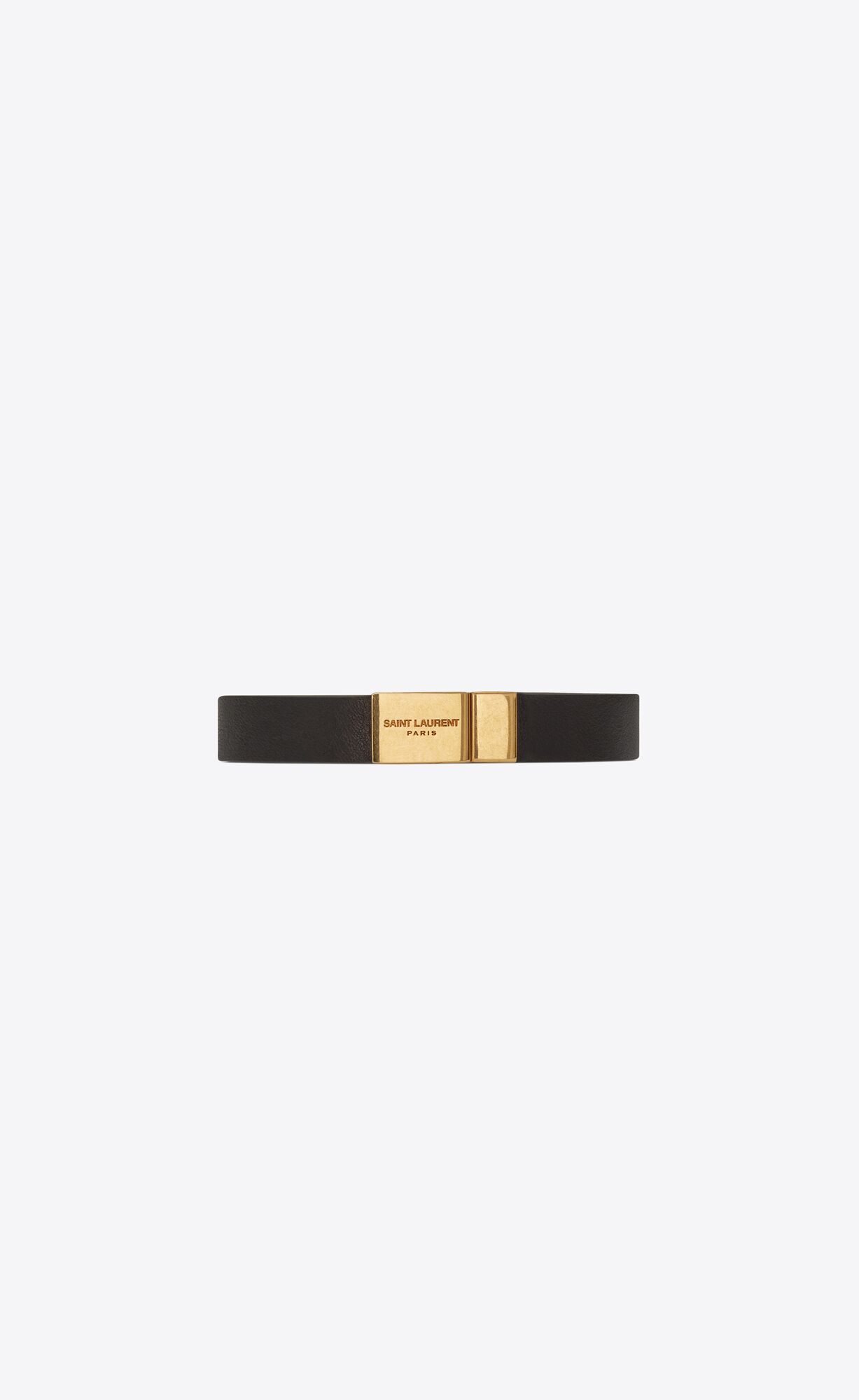 YSL Opyum Bracelet In Leather Black | PIJTK5439