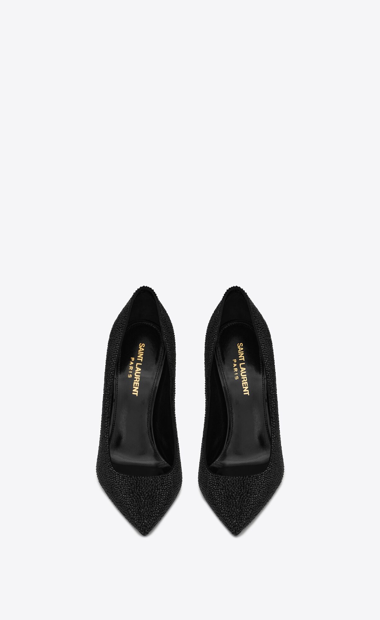 YSL Opyum Pumps In Suede And Rhinestones Noir | NVWAC5948