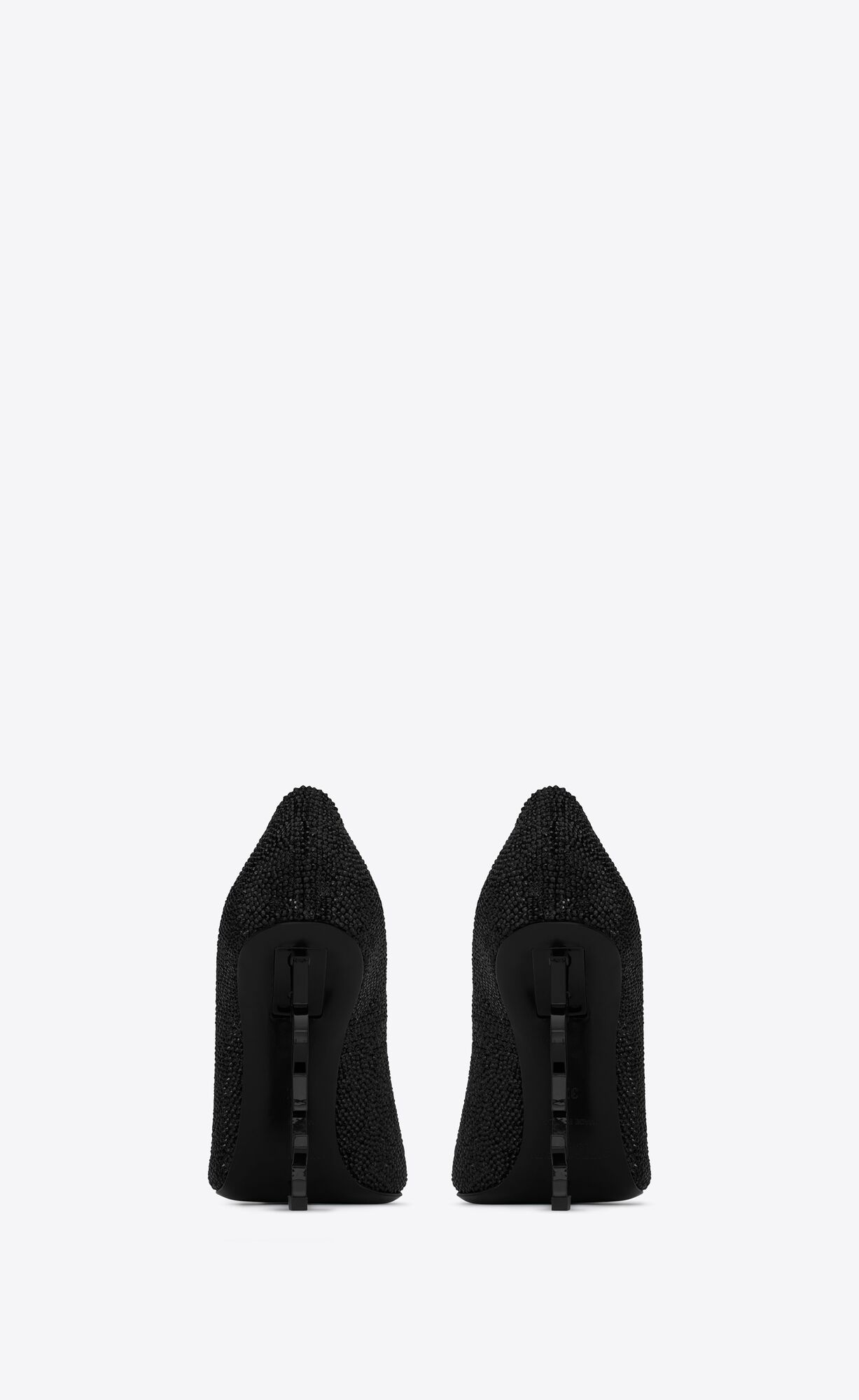 YSL Opyum Pumps In Suede And Rhinestones Noir | NVWAC5948