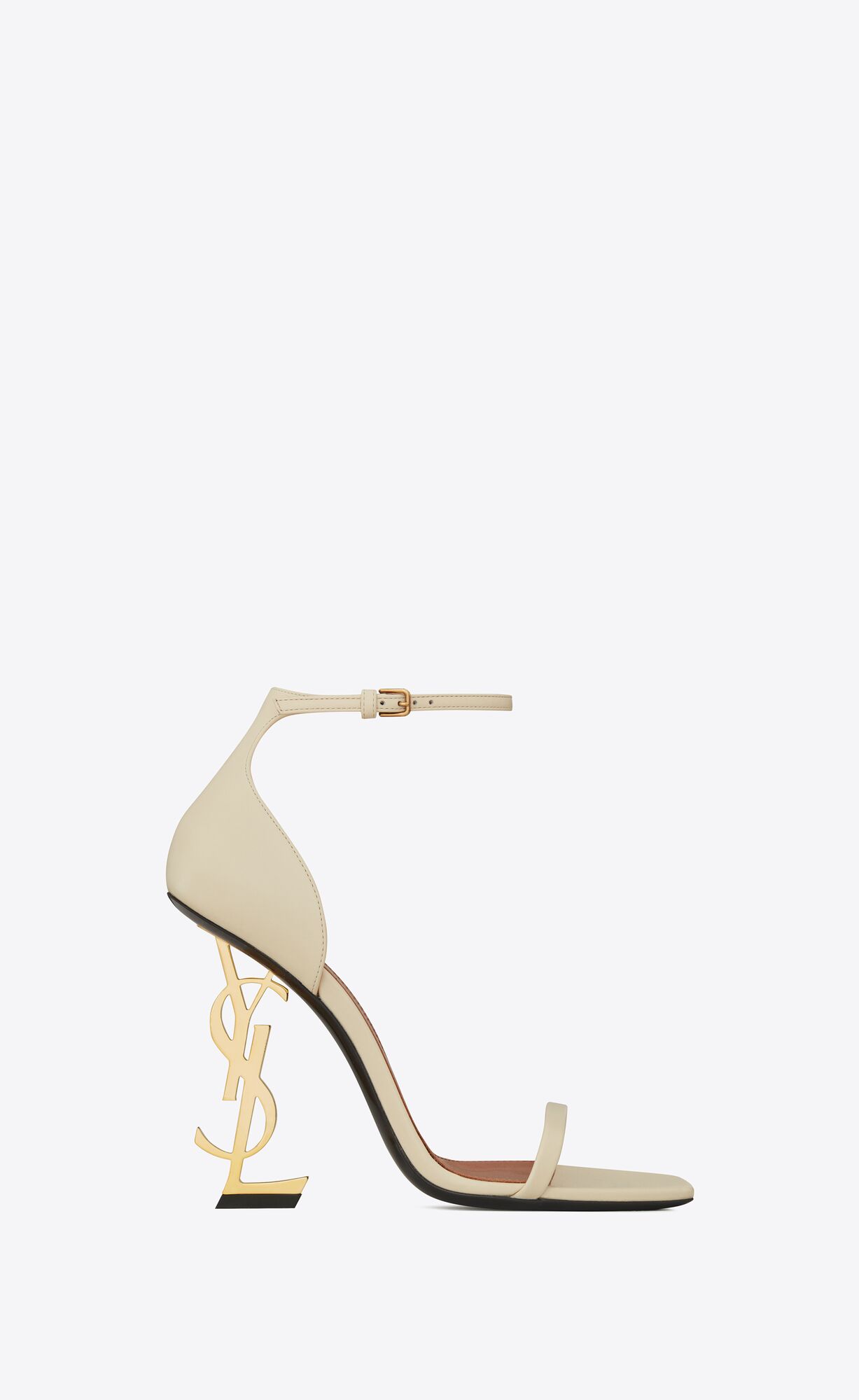 YSL Opyum Sandals In Smooth Leather Real Beige | GWHBE5016