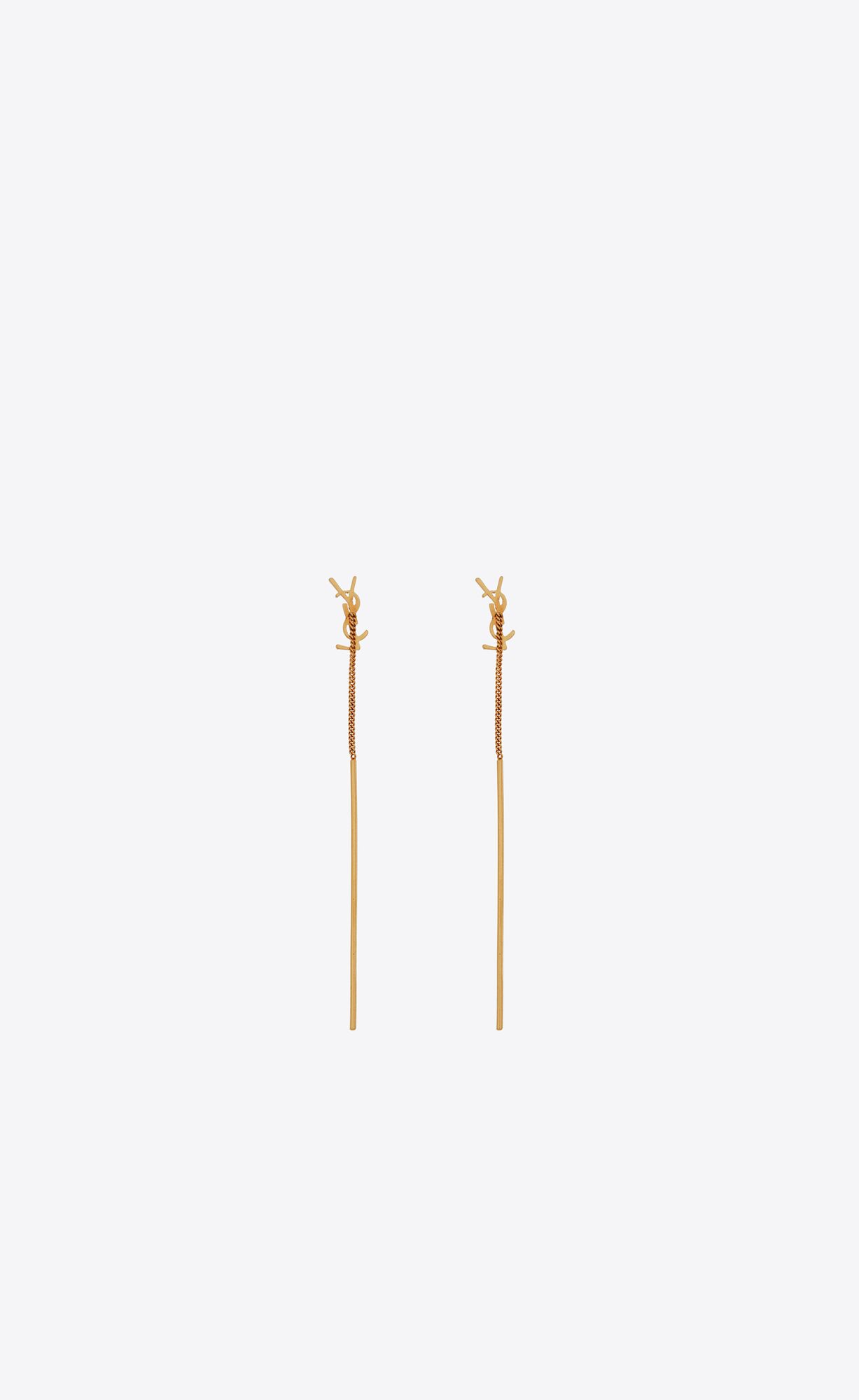 YSL Opyum Threader Earrings In Metal Gold | PUWMJ4571