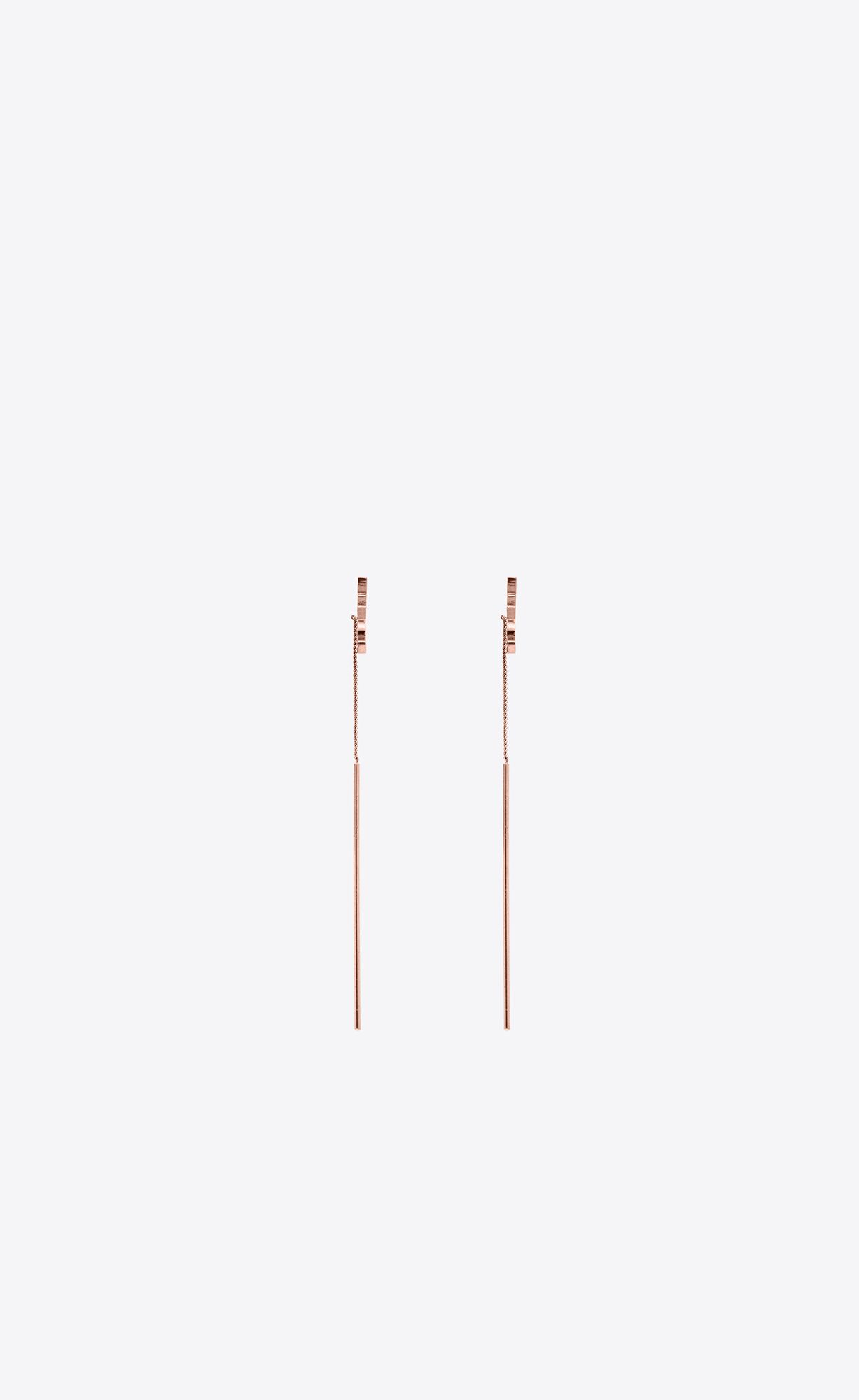 YSL Opyum Threader Earrings In Metal Rose Gold | BOSYW2105