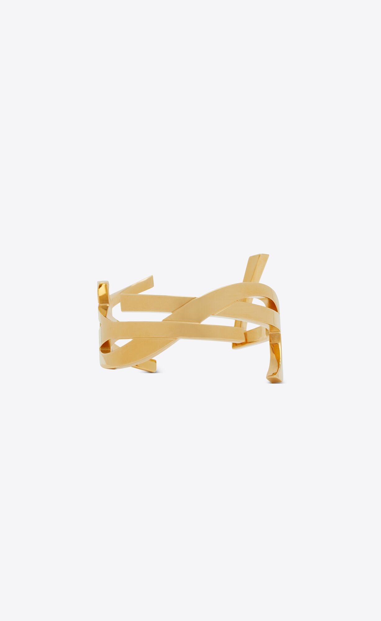 YSL Opyum Twist Cuff Bracelet In Metal Gold | YLXTQ7265