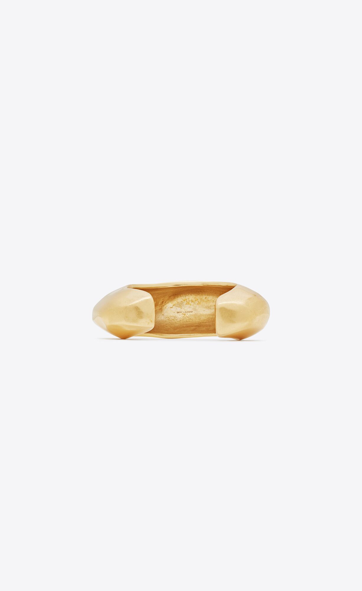 YSL Organic Arty Cuff Bracelet In Metal Satiny Aged Gold | QDLYW5981