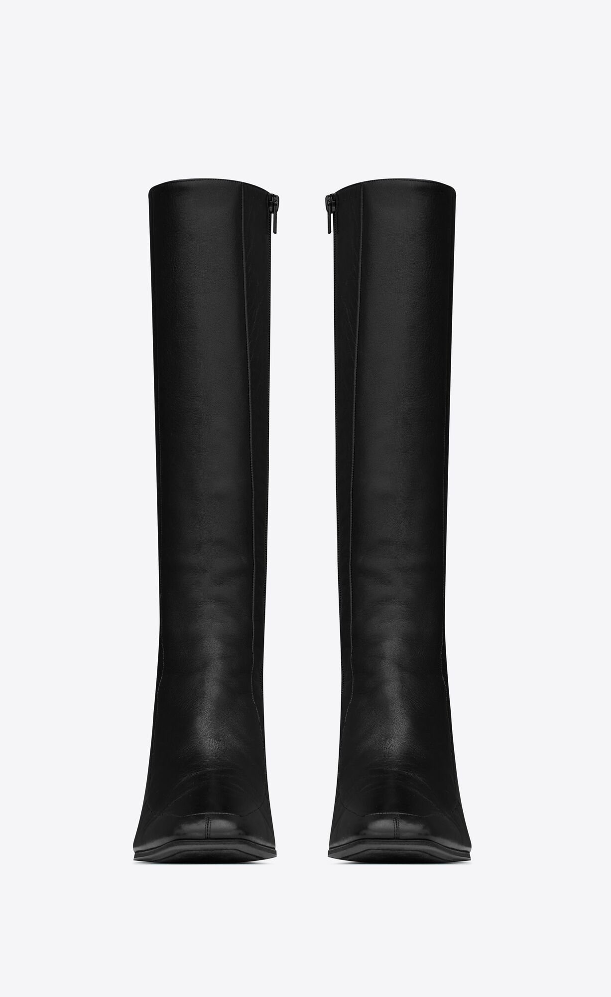 YSL Otto Zipped Boots In Smooth Leather Noir | OVMCR8573