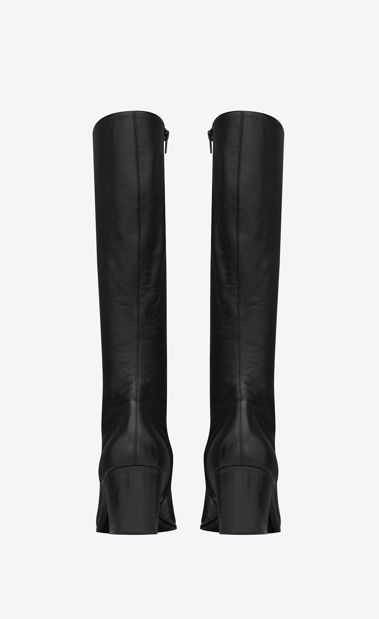 YSL Otto Zipped Boots In Smooth Leather Noir | OVMCR8573