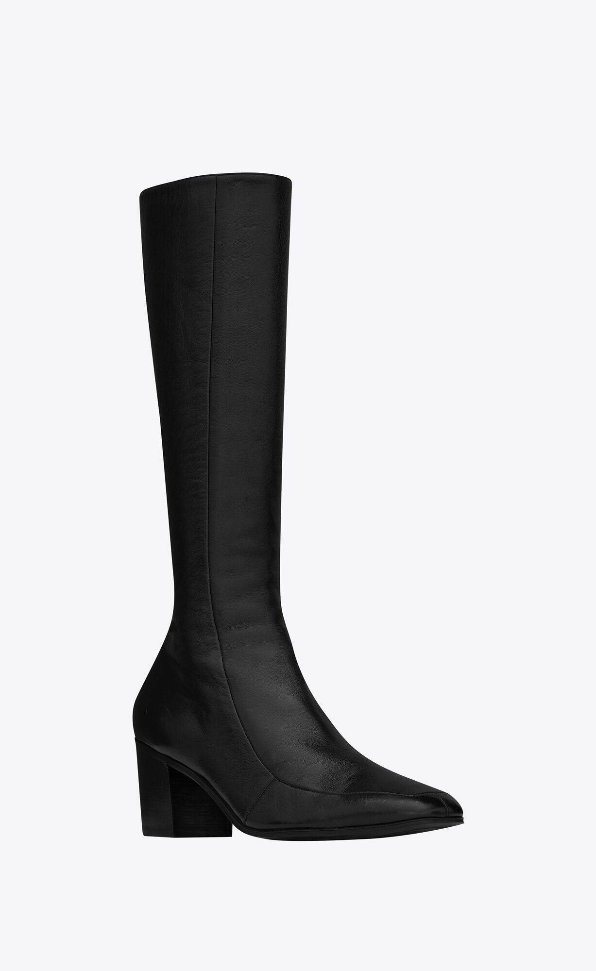 YSL Otto Zipped Boots In Smooth Leather Noir | OVMCR8573