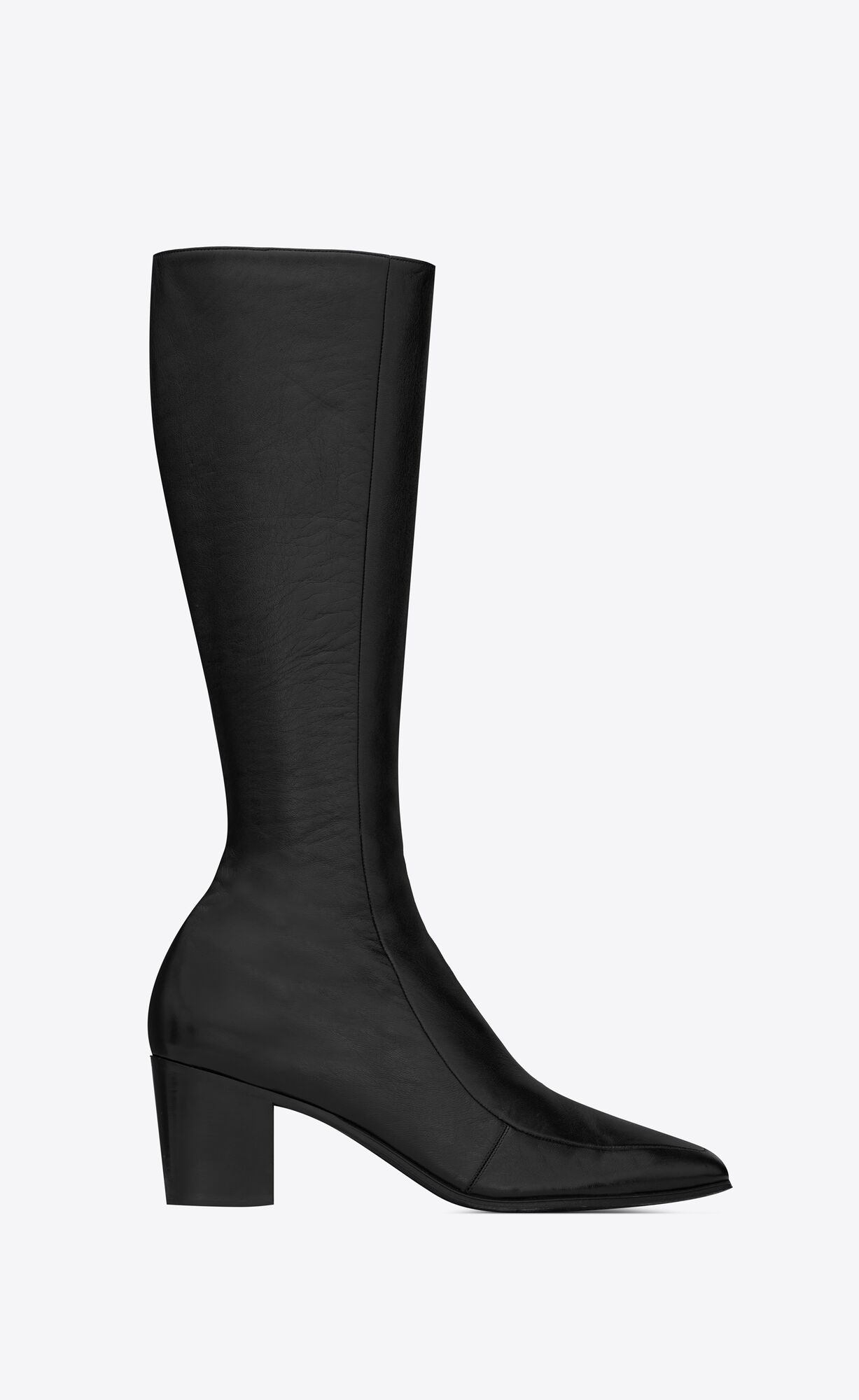 YSL Otto Zipped Boots In Smooth Leather Noir | OVMCR8573