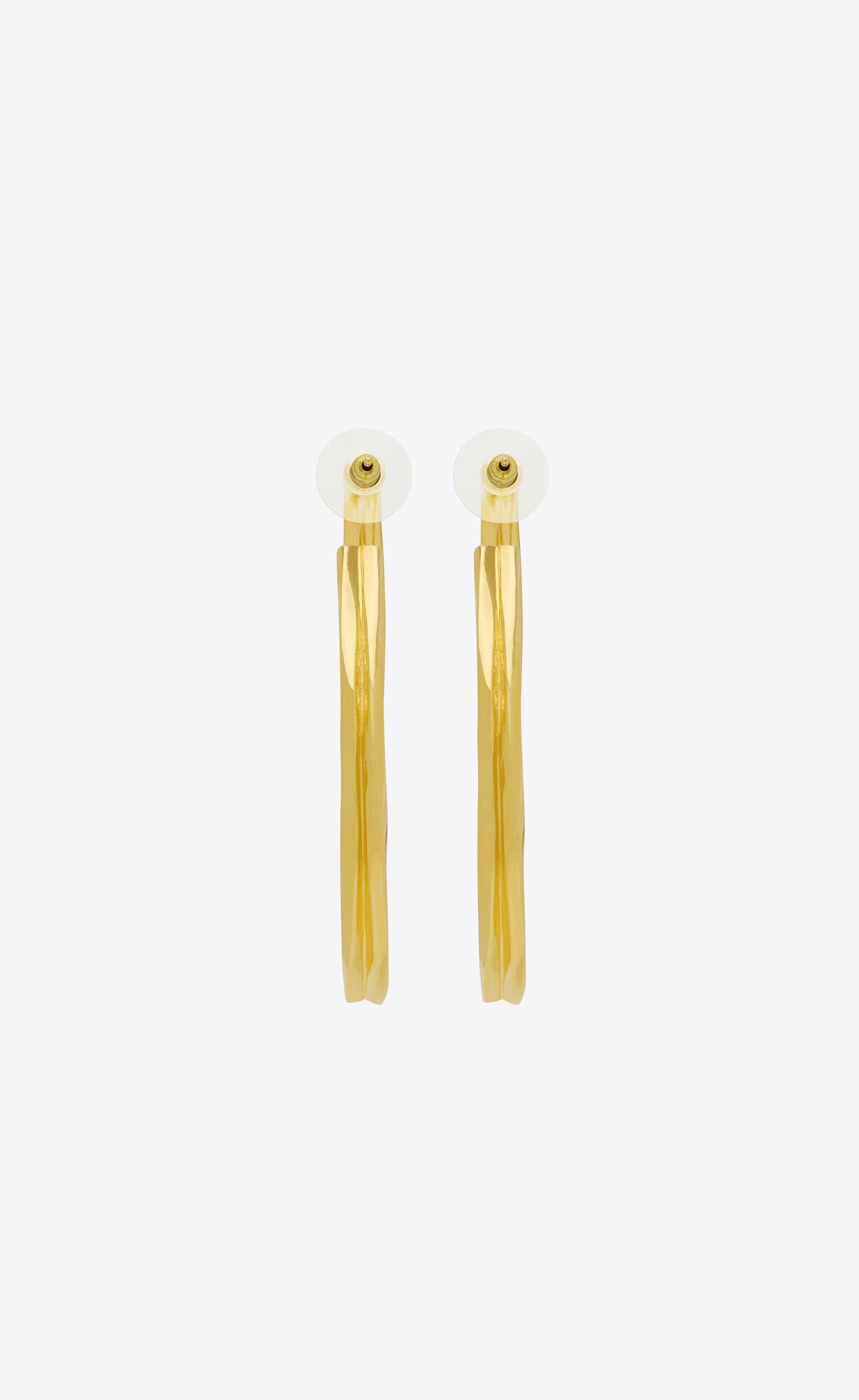 YSL Oval Hoop Earrings In Metal Gold | FMNXG2945