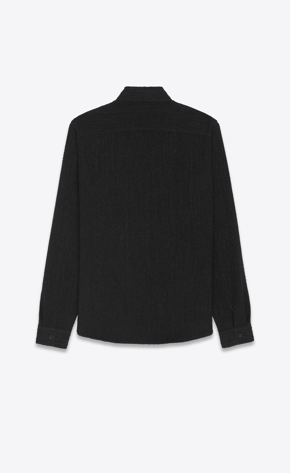 YSL Overshirt In Wool Noir Blanc | YFSGZ8270