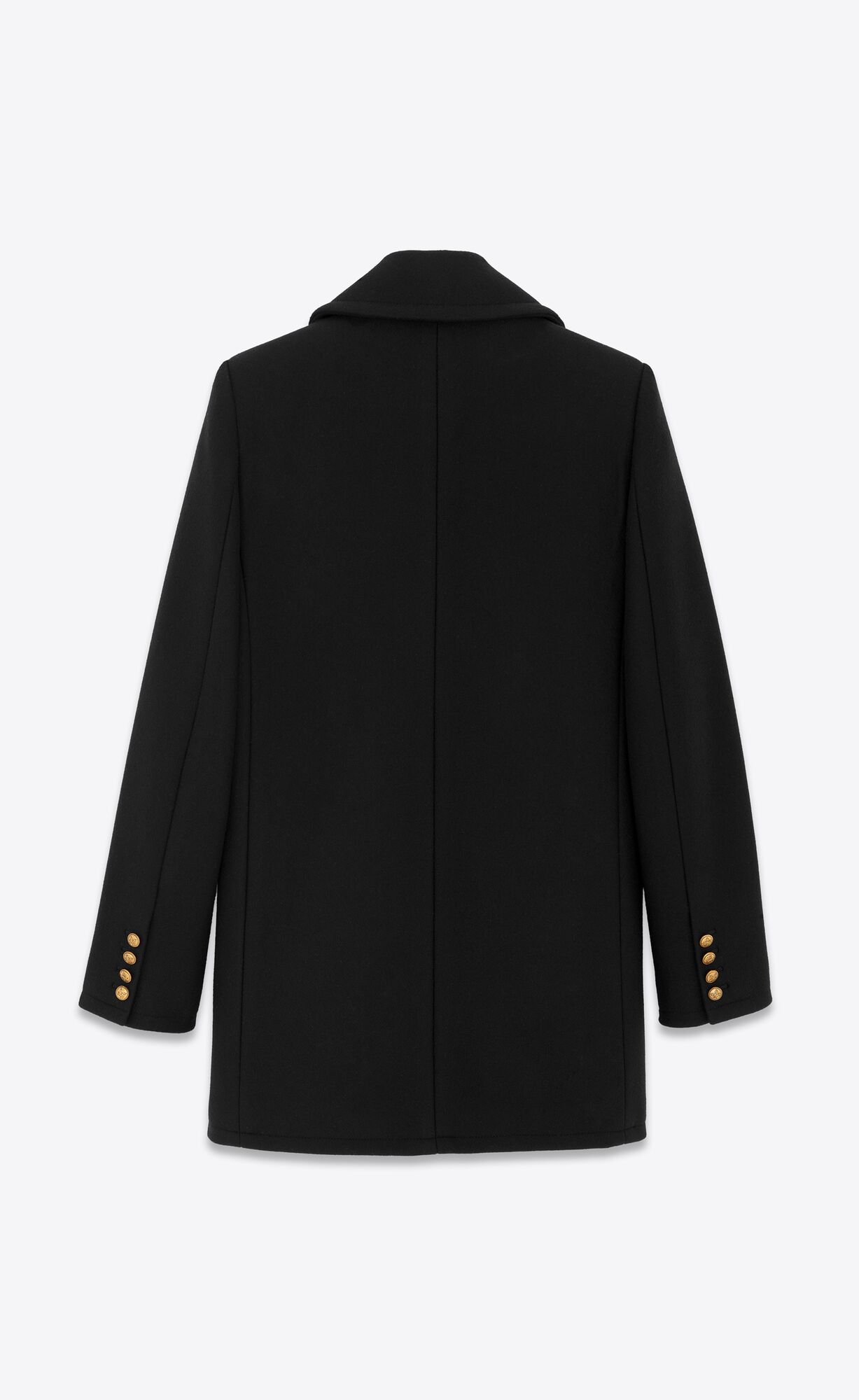 YSL Peacoat In Wool Black | TOZAC6210