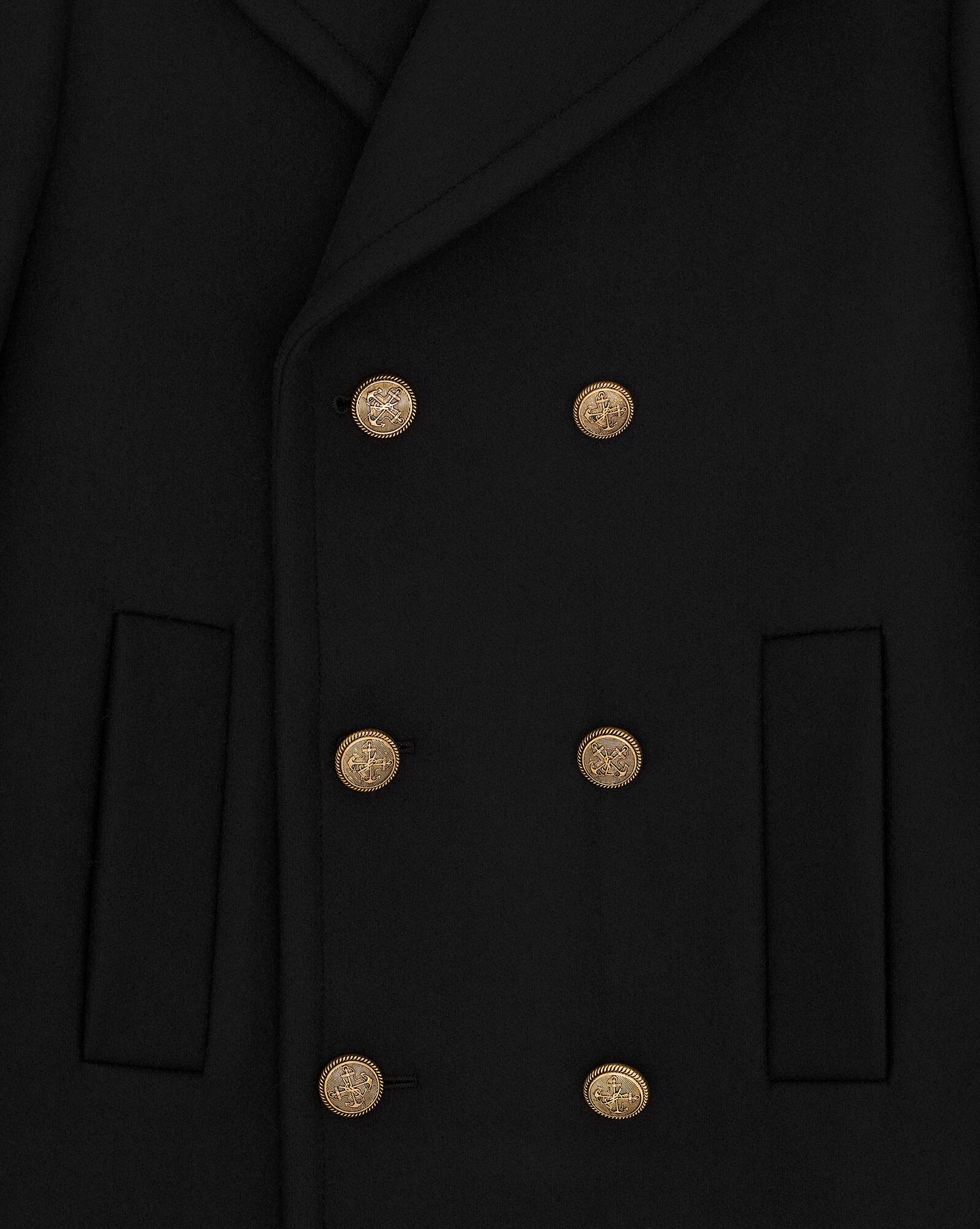 YSL Peacoat In Wool Black | TOZAC6210