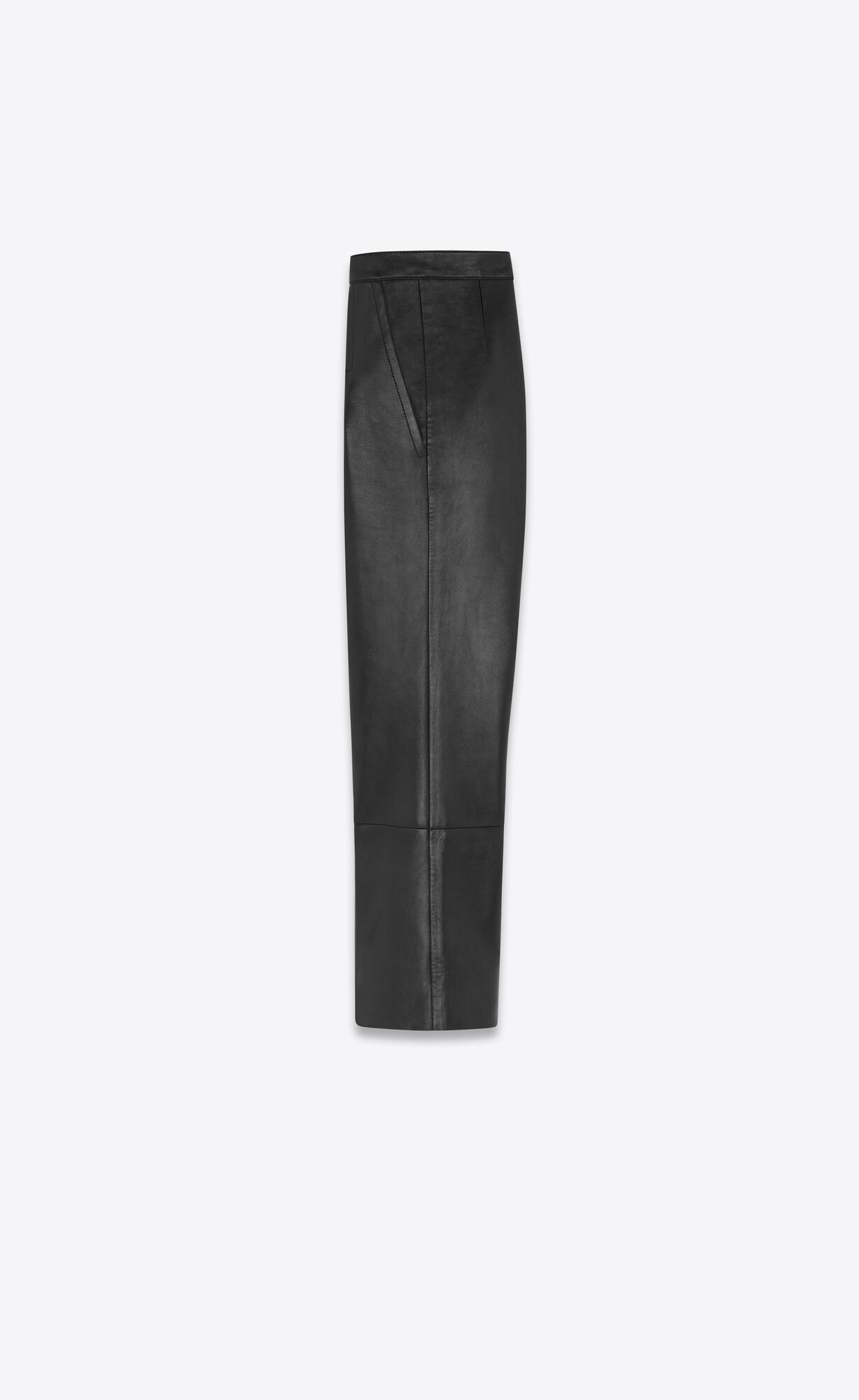 YSL Pleated Pants In Lambskin Noir | FLIEY7481