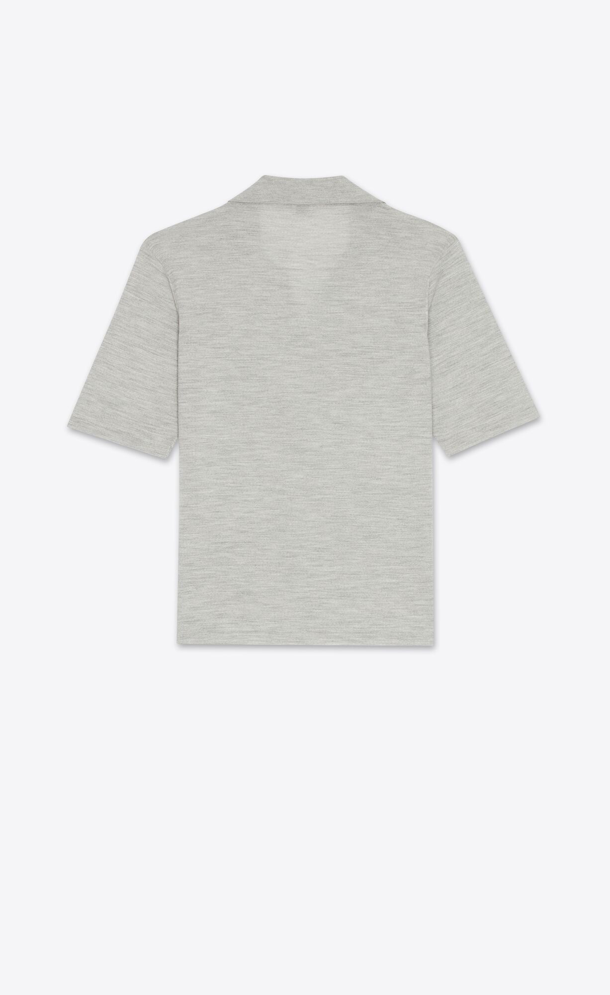 YSL Polo In Wool Gris Chine | VOAZT9410