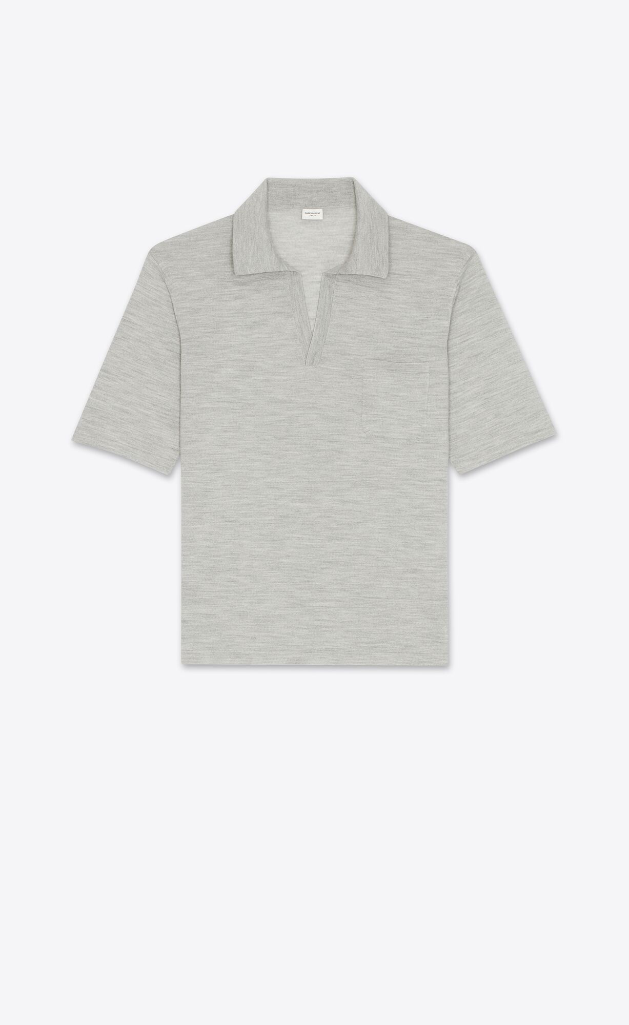 YSL Polo In Wool Gris Chine | VOAZT9410