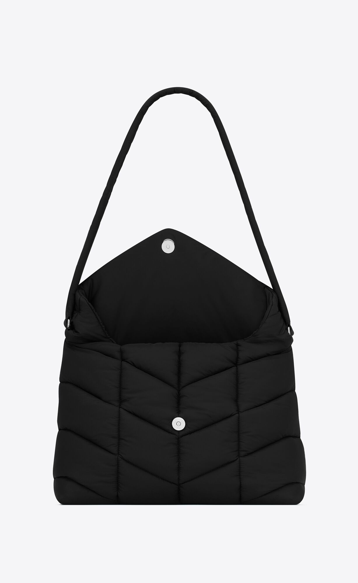 YSL Puffer Messenger Bag In Econyl® Regenerated Nylon Black | MEJFC7120