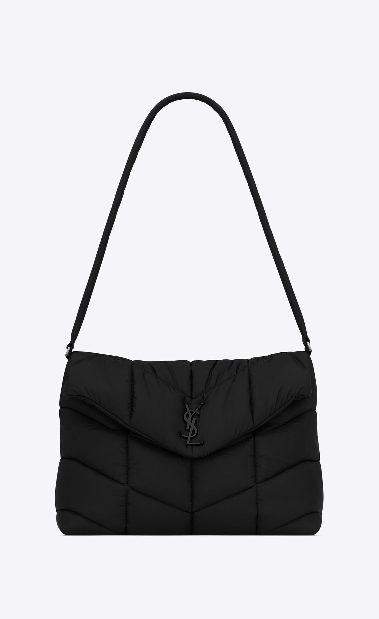 YSL Puffer Messenger Bag In Econyl® Regenerated Nylon Black | MEJFC7120