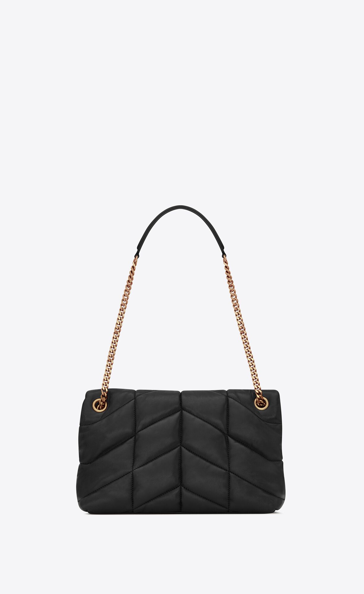 YSL Puffer Small Chain Bag In Quilted Lambskin Black | AUFTM4261