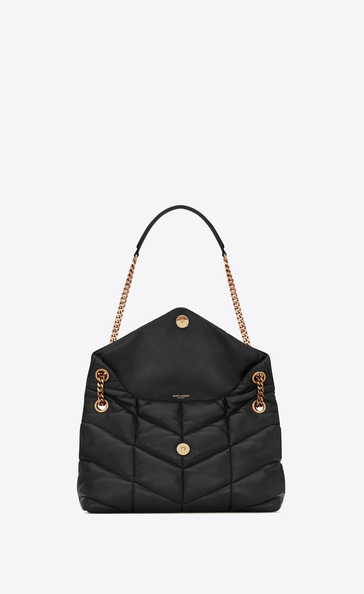 YSL Puffer Small Chain Bag In Quilted Lambskin Black | AUFTM4261