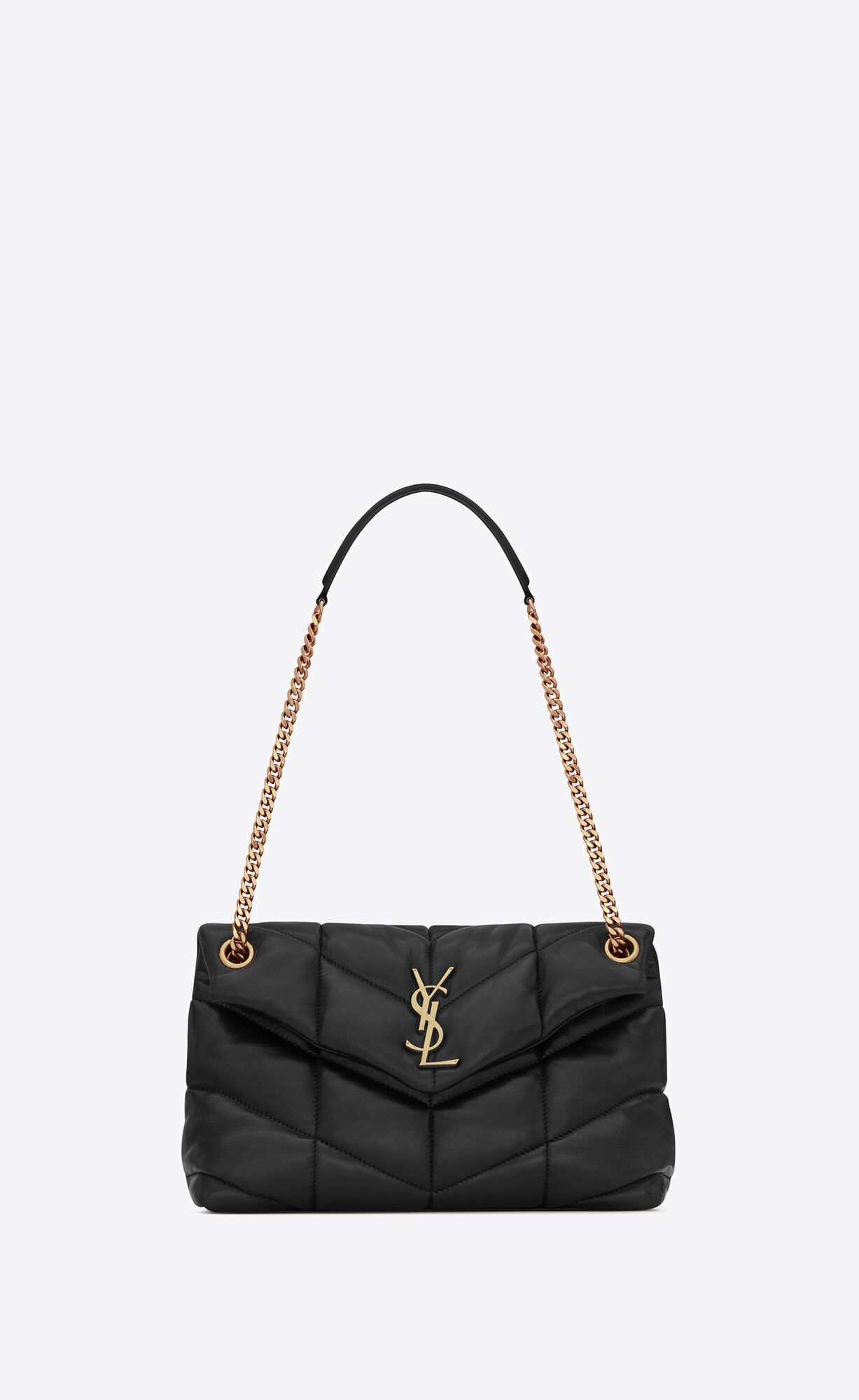 YSL Puffer Small Chain Bag In Quilted Lambskin Black | AUFTM4261