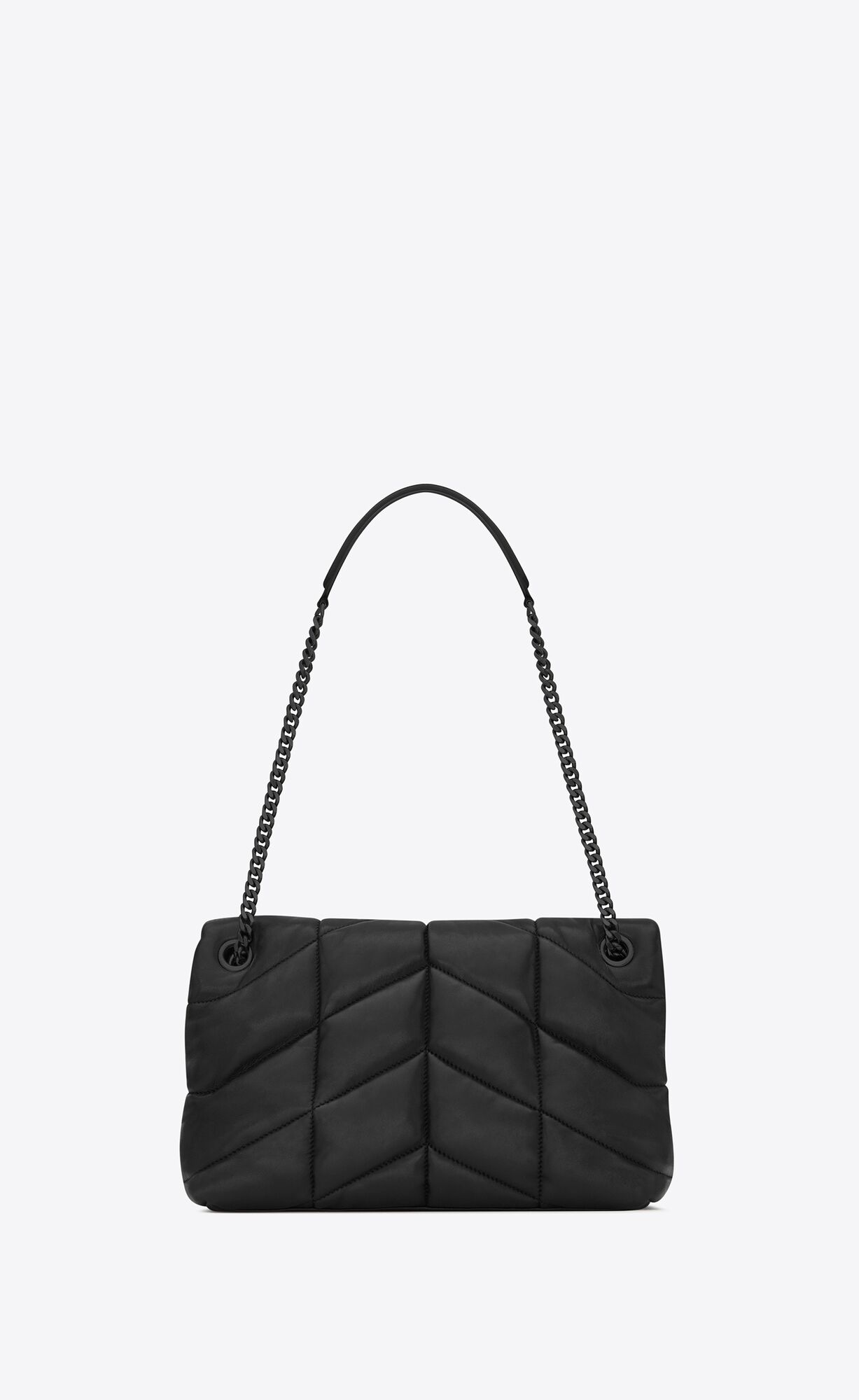 YSL Puffer Small Chain Bag In Quilted Lambskin Black | PSZYN0976