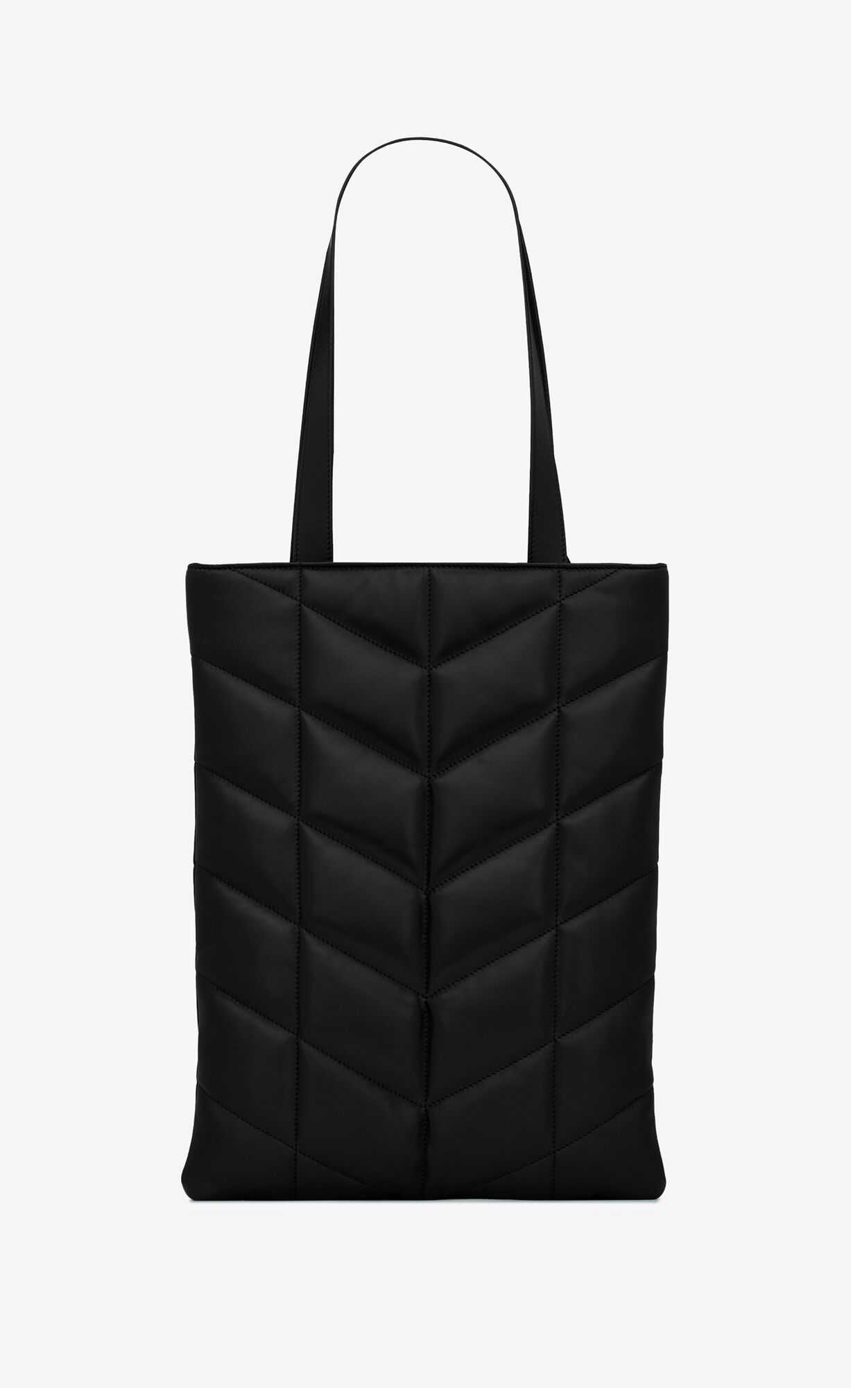 YSL Puffer Tote Bag In Smooth Lambskin Noir | RUVOM5604