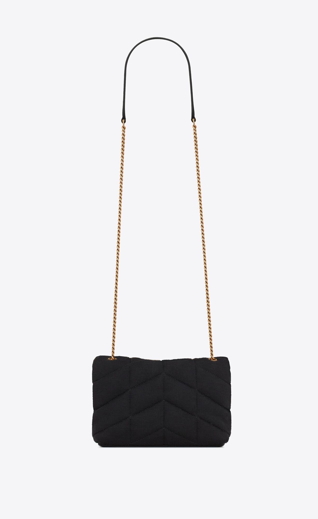 YSL Puffer Toy Bag In Jersey Black | WXZJI1246