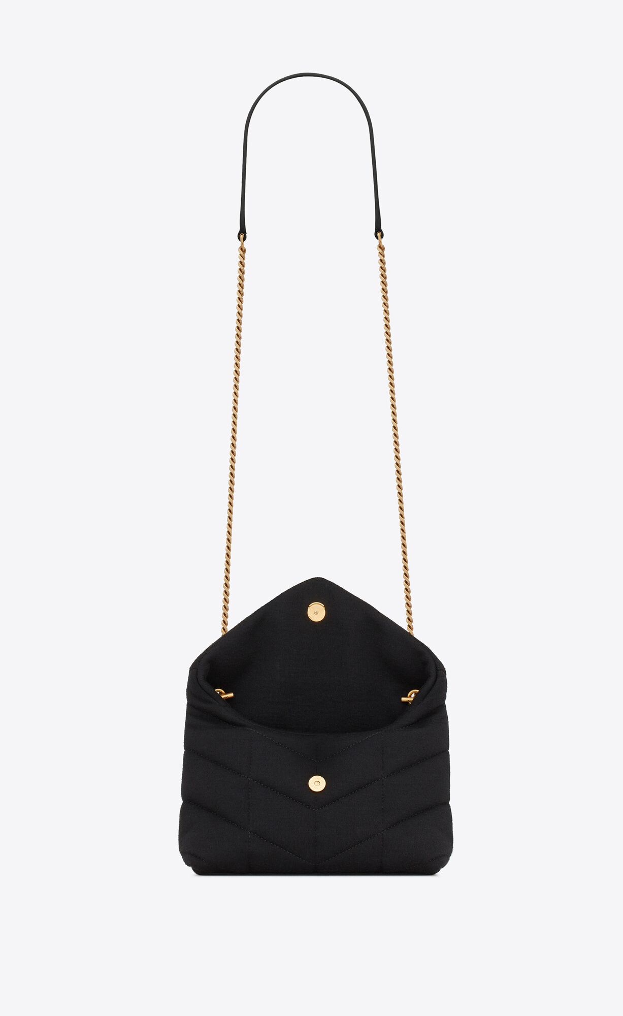 YSL Puffer Toy Bag In Jersey Black | WXZJI1246