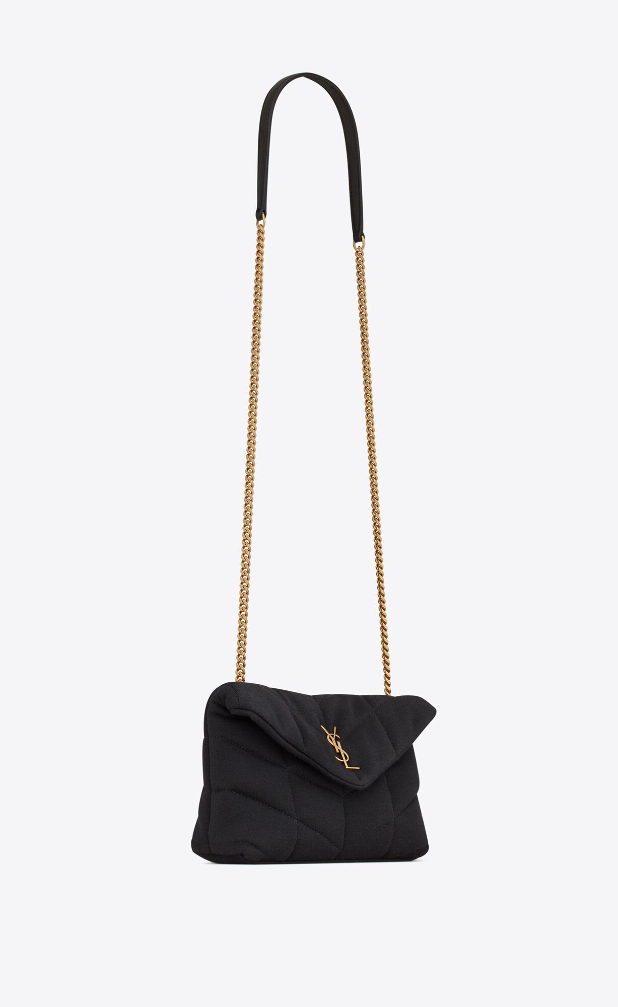 YSL Puffer Toy Bag In Jersey Black | WXZJI1246