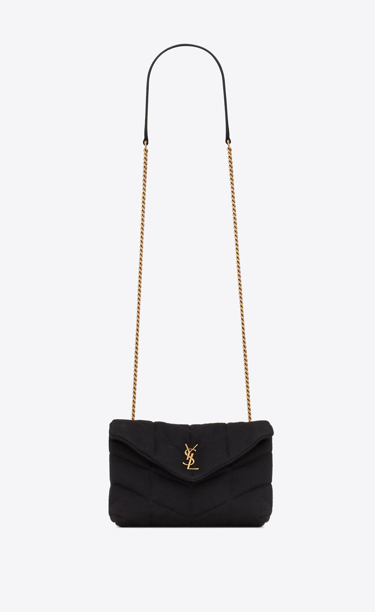 YSL Puffer Toy Bag In Jersey Black | WXZJI1246