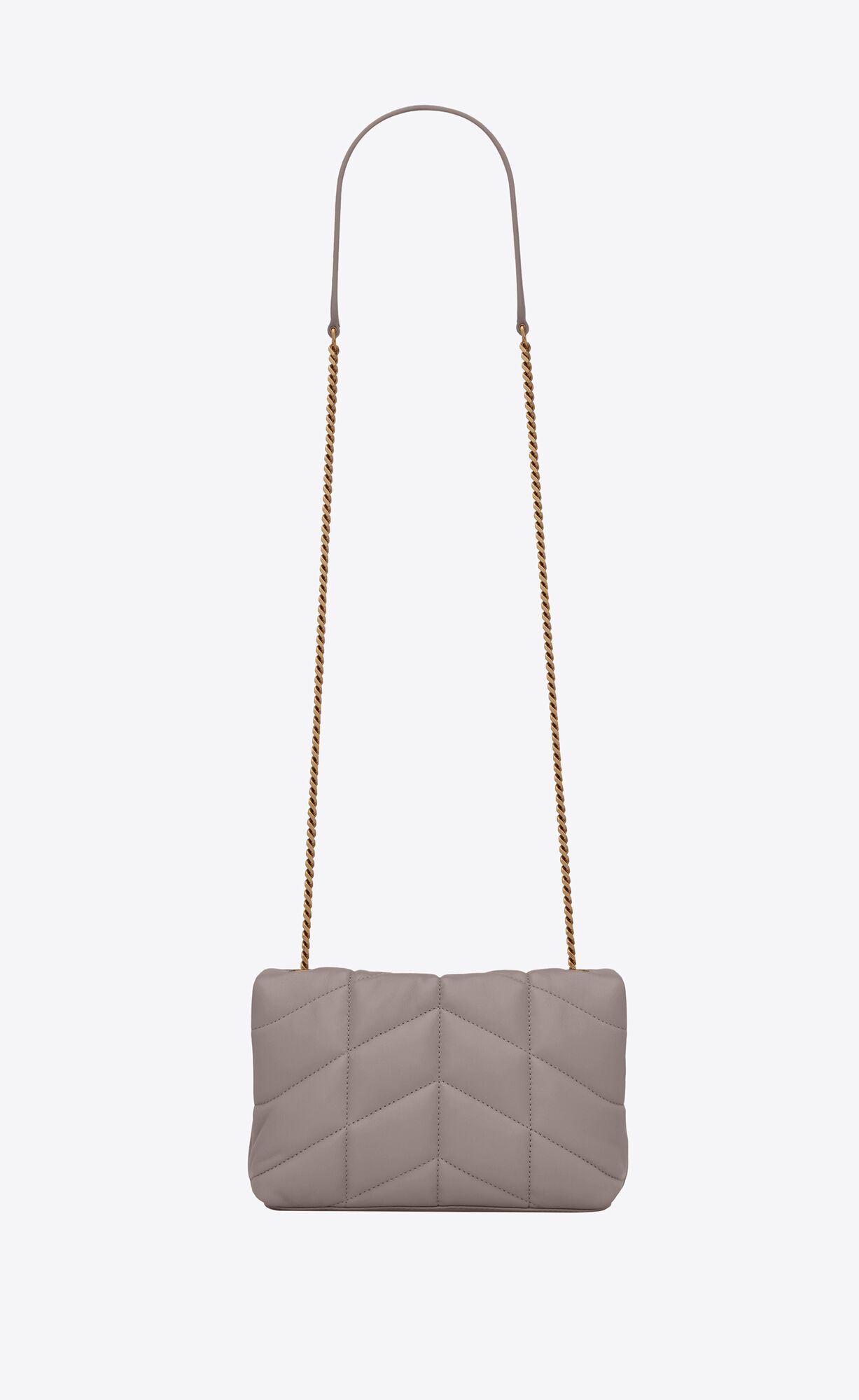 YSL Puffer Toy Bag In Quilted Lambskin Fog | MVBXE3708