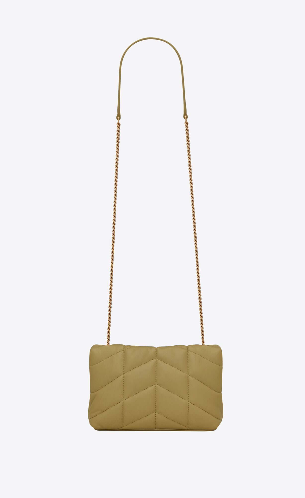 YSL Puffer Toy Bag In Quilted Lambskin Hazel Green | PGEIW4271