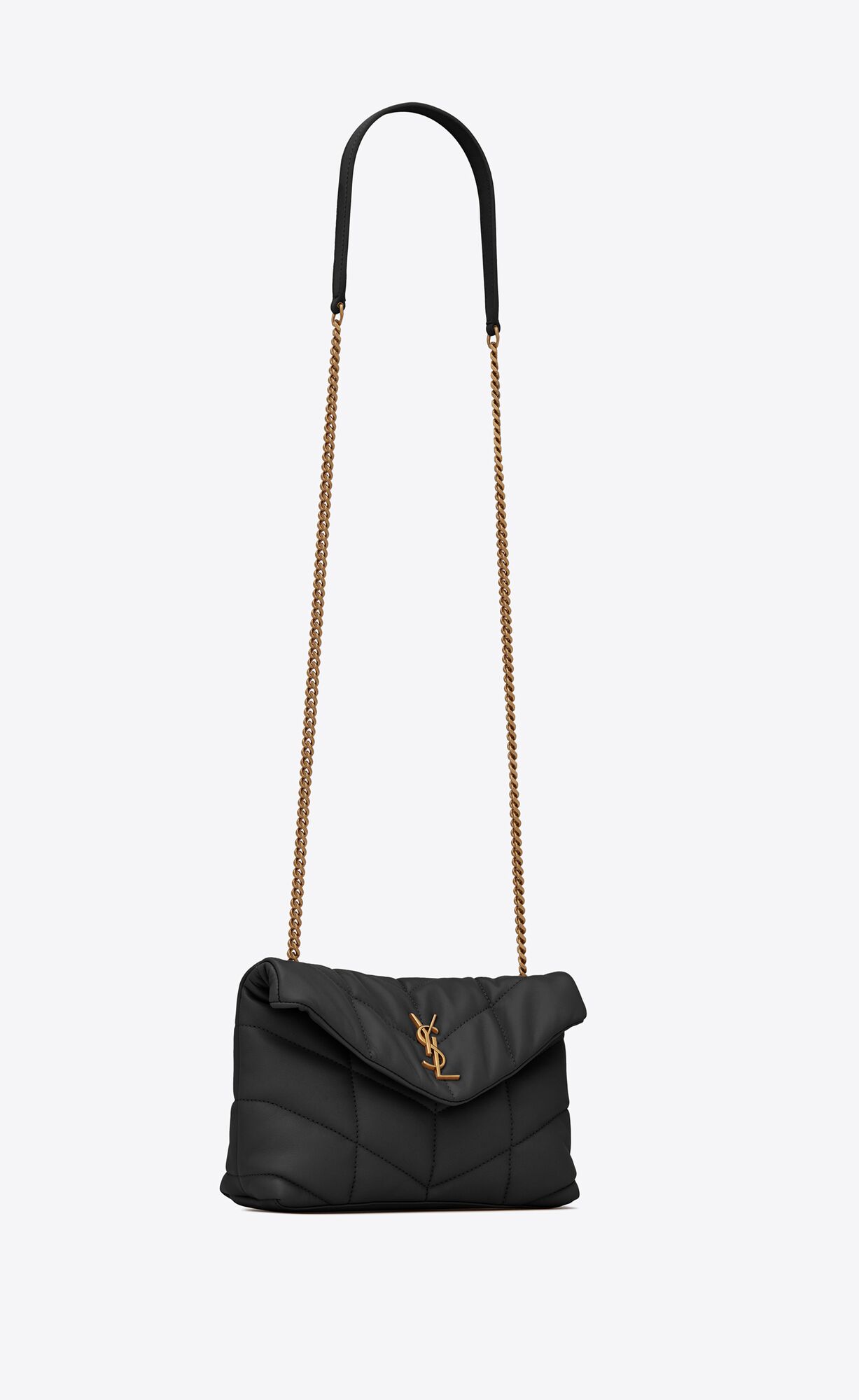 YSL Puffer Toy Bag In Quilted Lambskin Noir | YOIZA8465