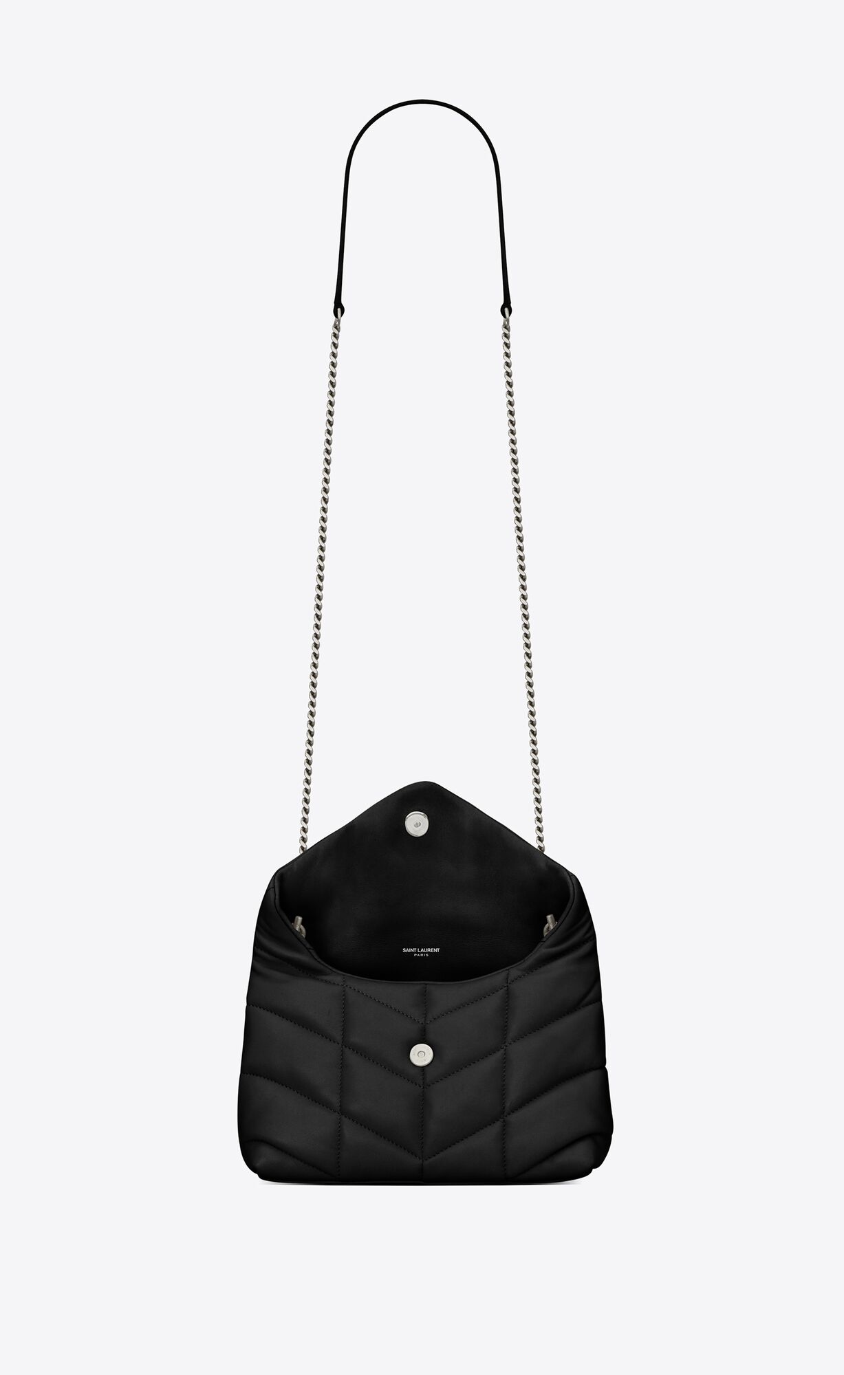 YSL Puffer Toy Bag In Quilted Lambskin Noir | ZPWKD4152