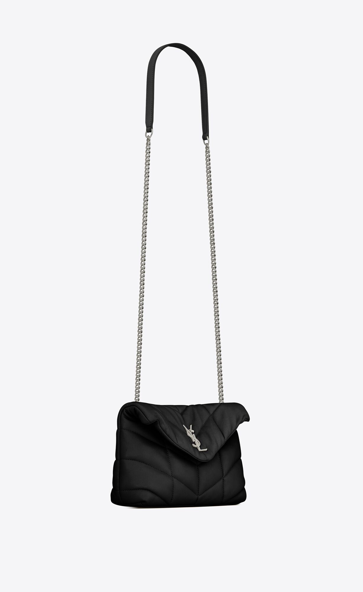 YSL Puffer Toy Bag In Quilted Lambskin Noir | ZPWKD4152