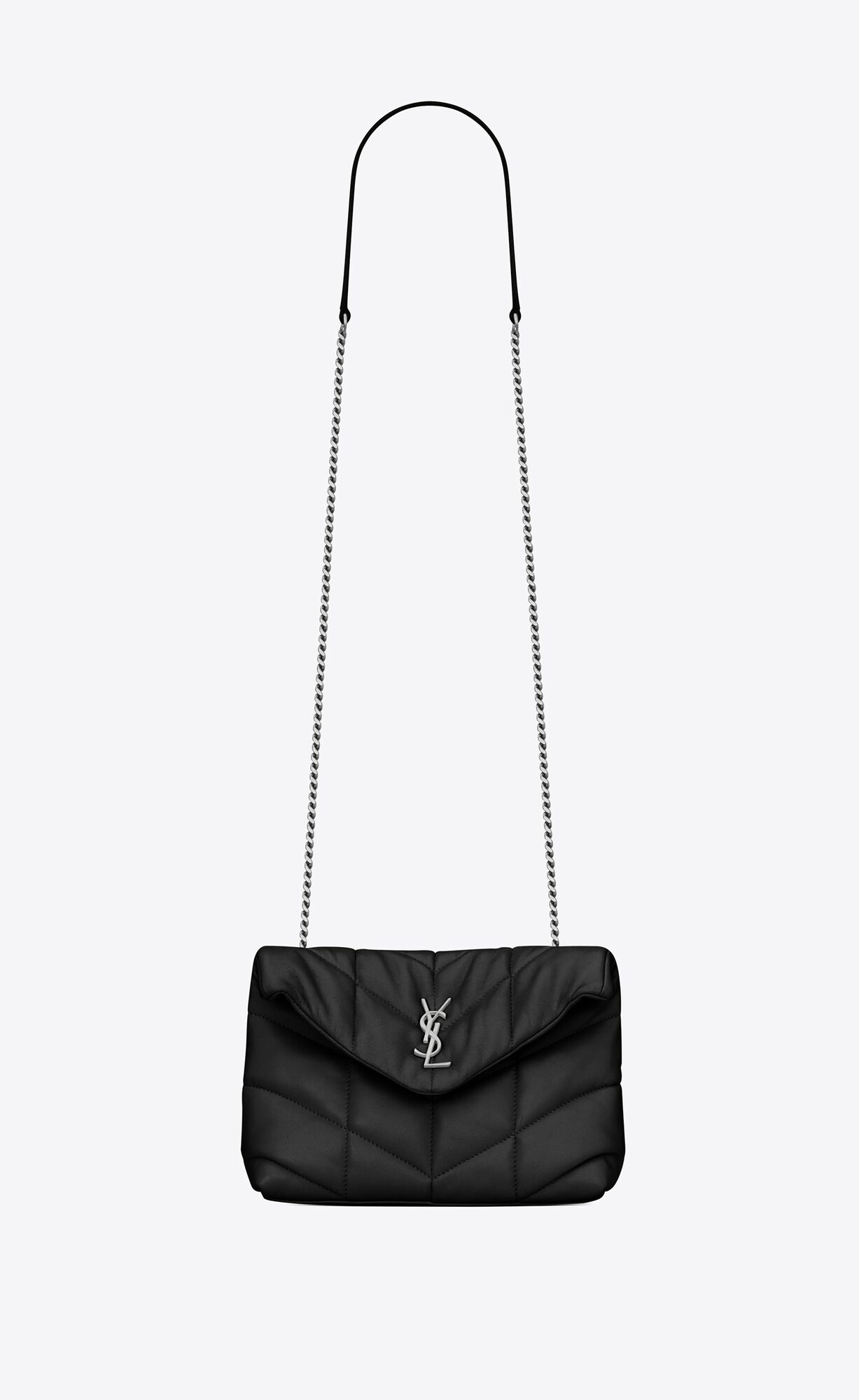 YSL Puffer Toy Bag In Quilted Lambskin Noir | ZPWKD4152