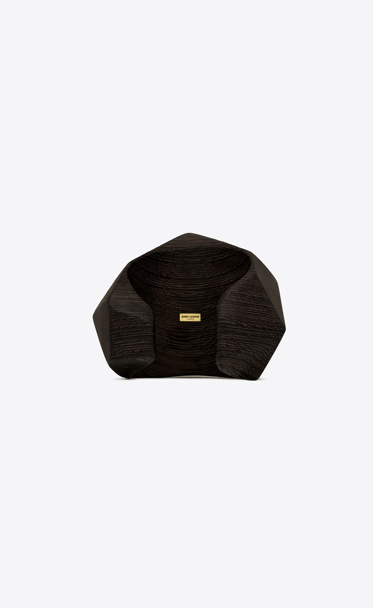 YSL Pyramid Cuff In Bamboo Dark Brown And Gold | BTJGU5014