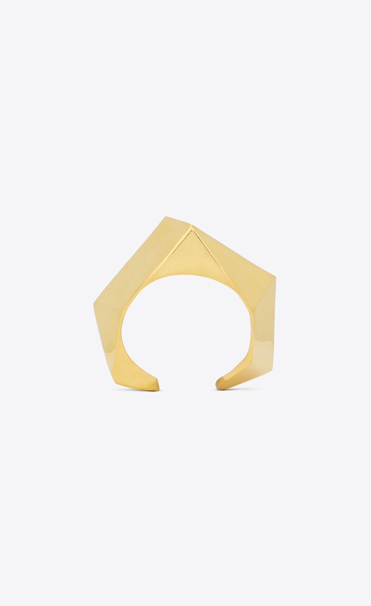 YSL Pyramid Cuff In Metal Gold | MCXFH1873