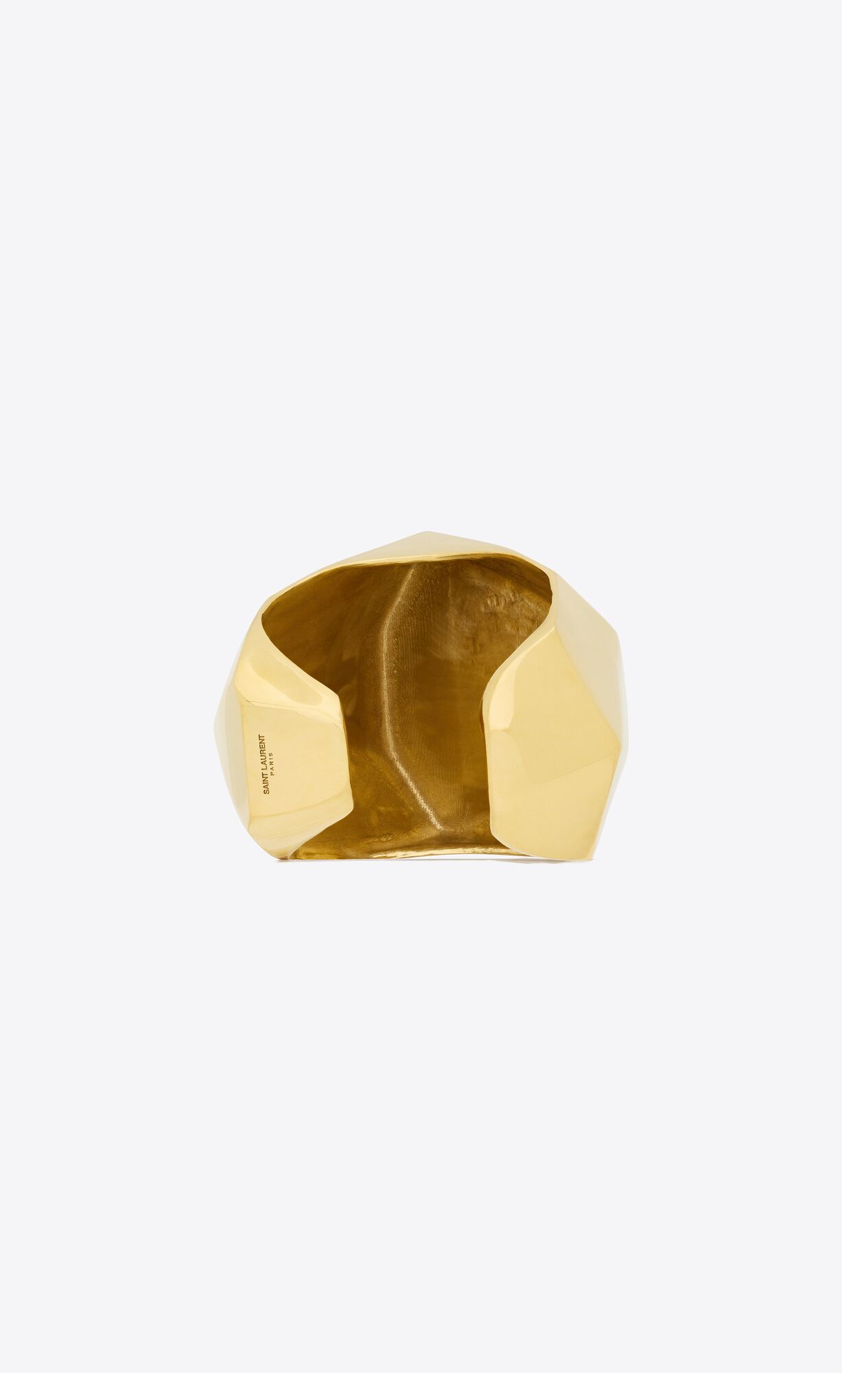 YSL Pyramid Cuff In Metal Gold | MCXFH1873