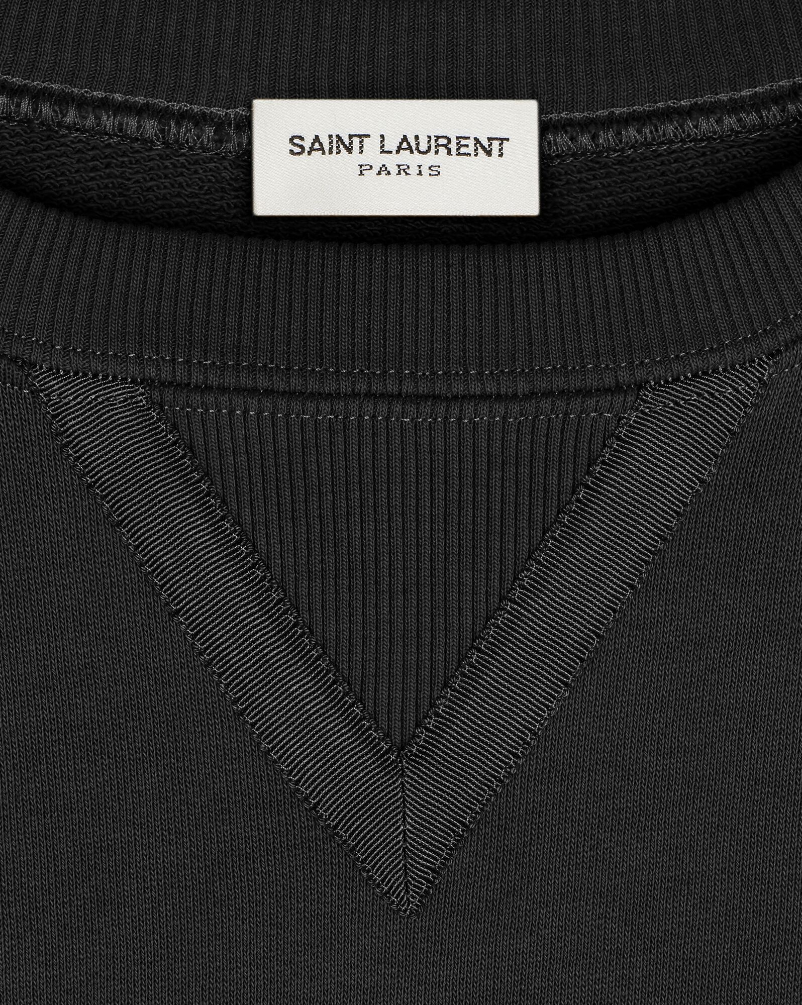 YSL Raglan Sweatshirt Noir | LEYPA3201