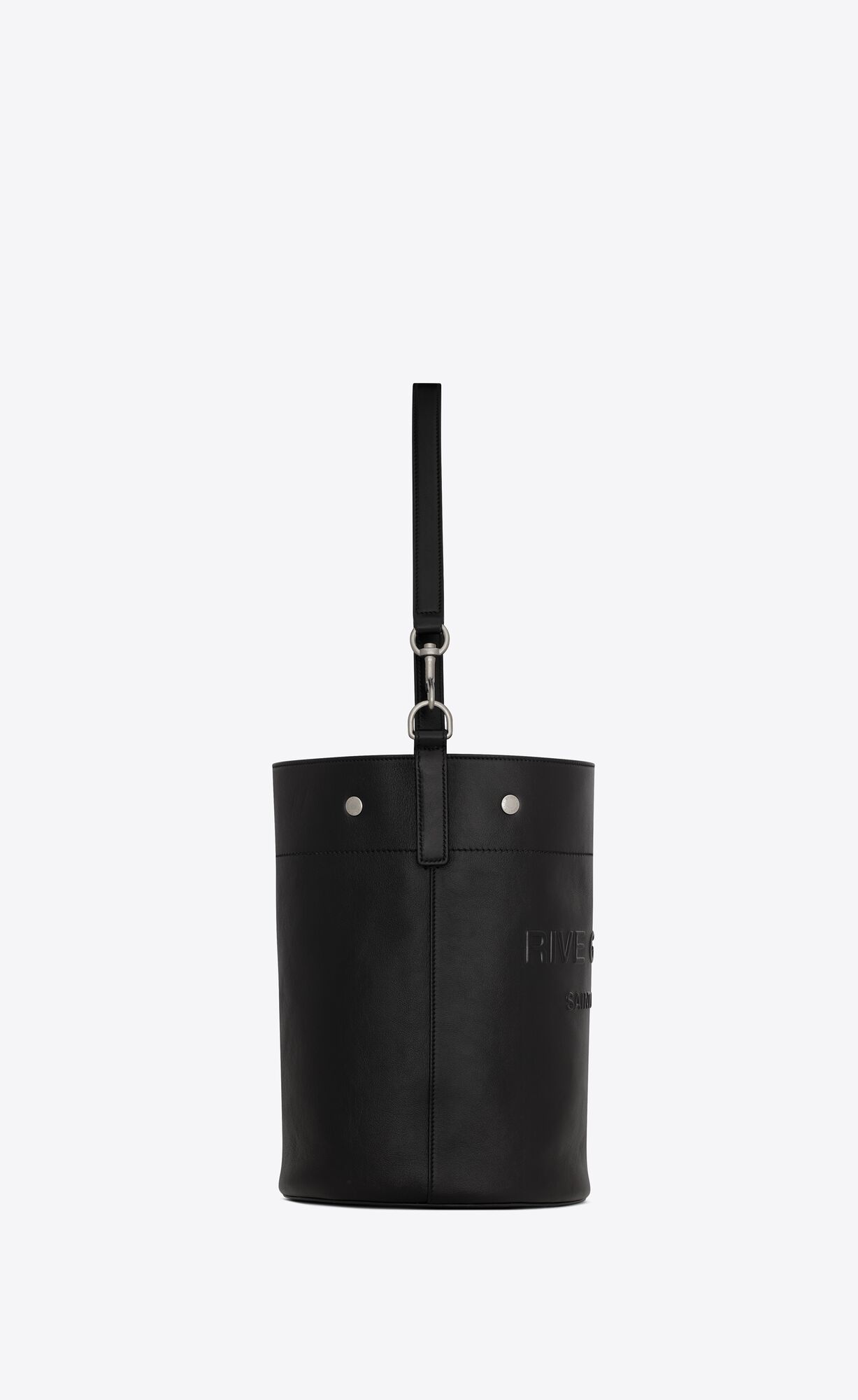 YSL Rive Gauche Bucket Bag In Smooth Leather Noir | OITNJ0136