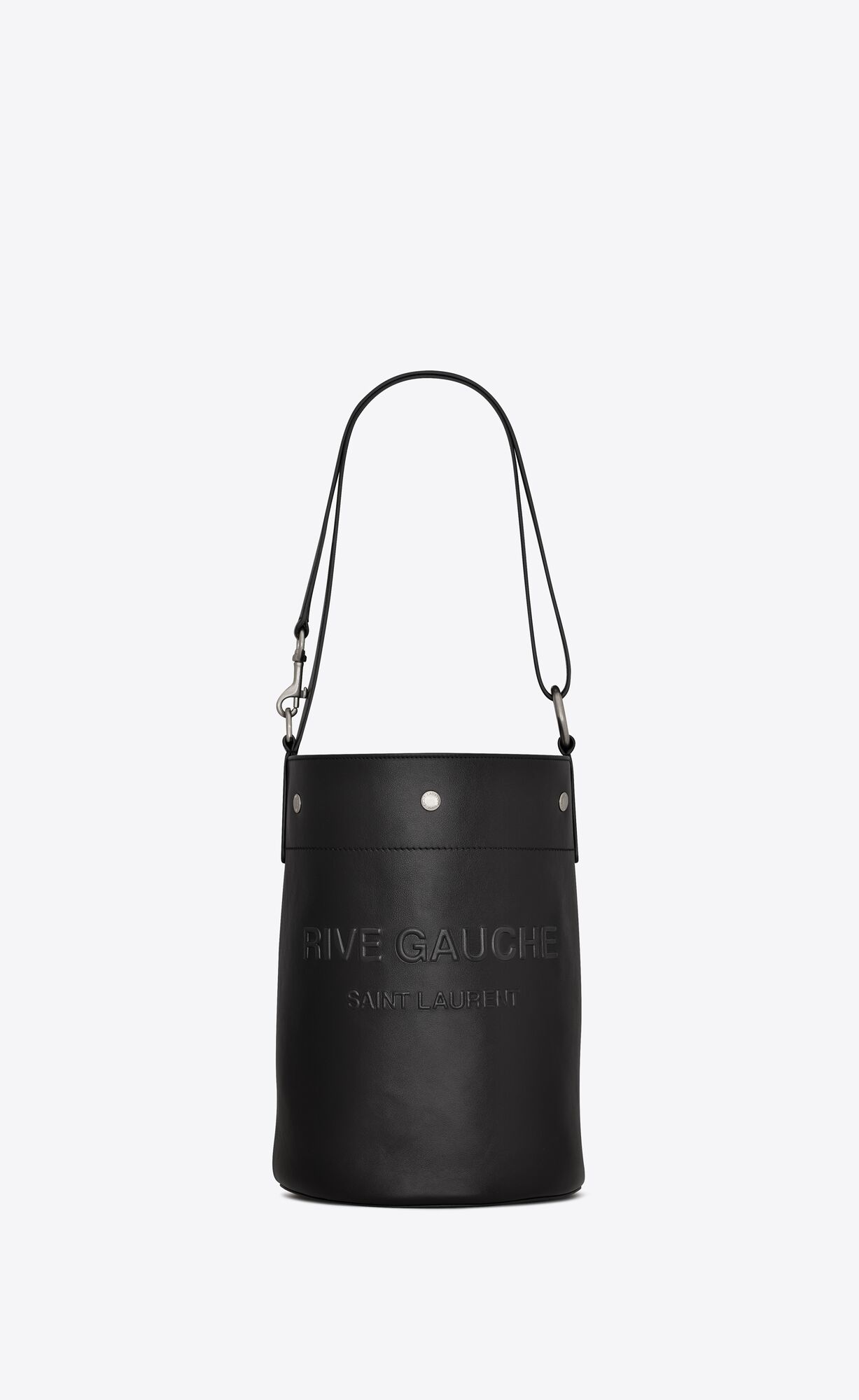 YSL Rive Gauche Bucket Bag In Smooth Leather Noir | OITNJ0136