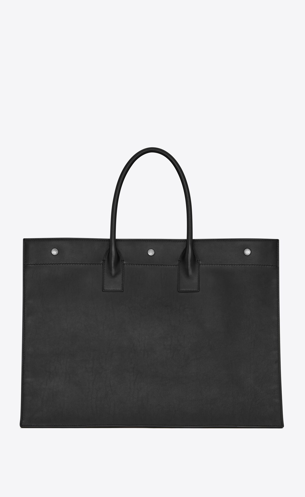 YSL Rive Gauche Large Tote Bag In Smooth Leather Black | QFPJV0367